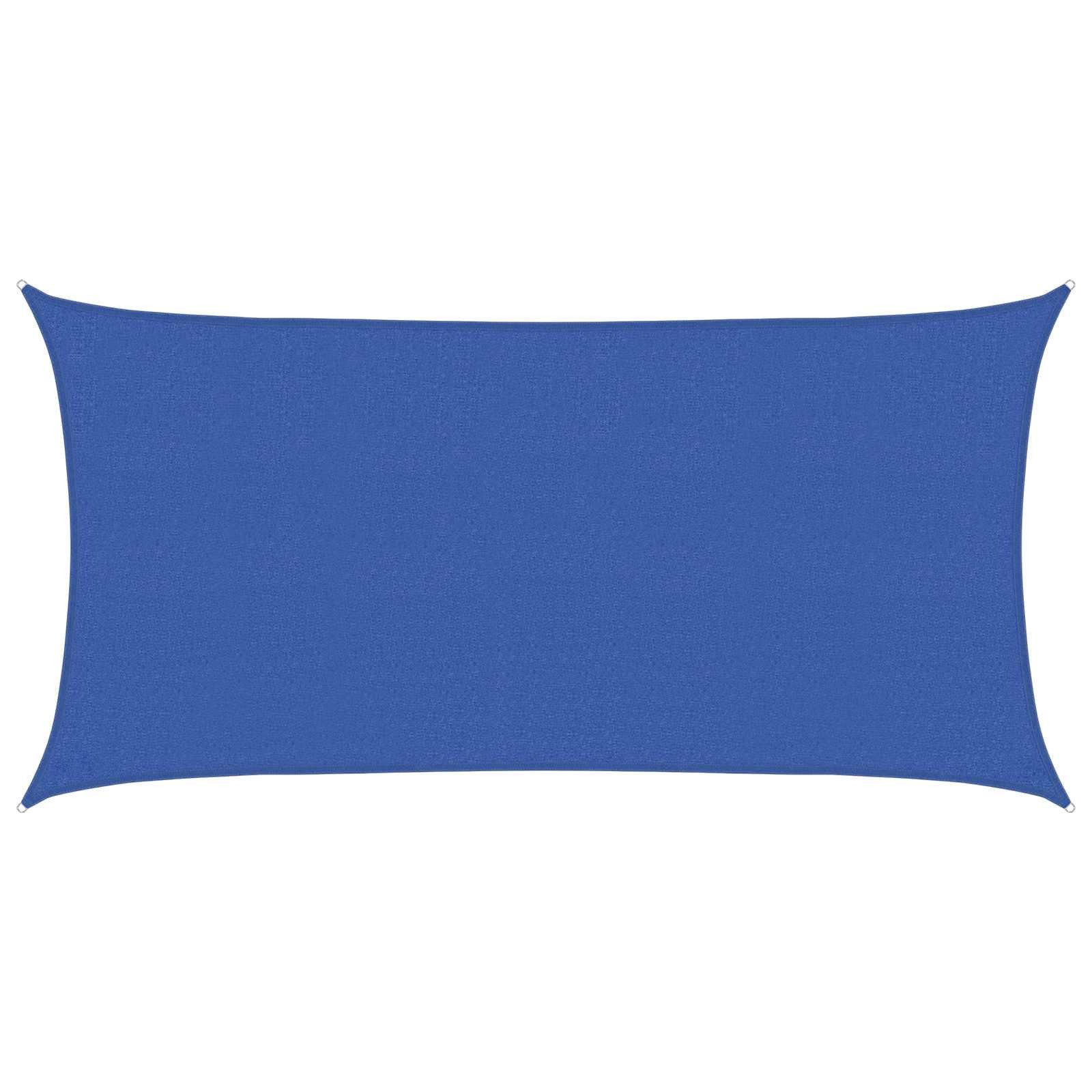 vidaXL Sonnensegel Sonnensegel 2 x 6 m HDPE Rechteckig Blau, (1-tlg)