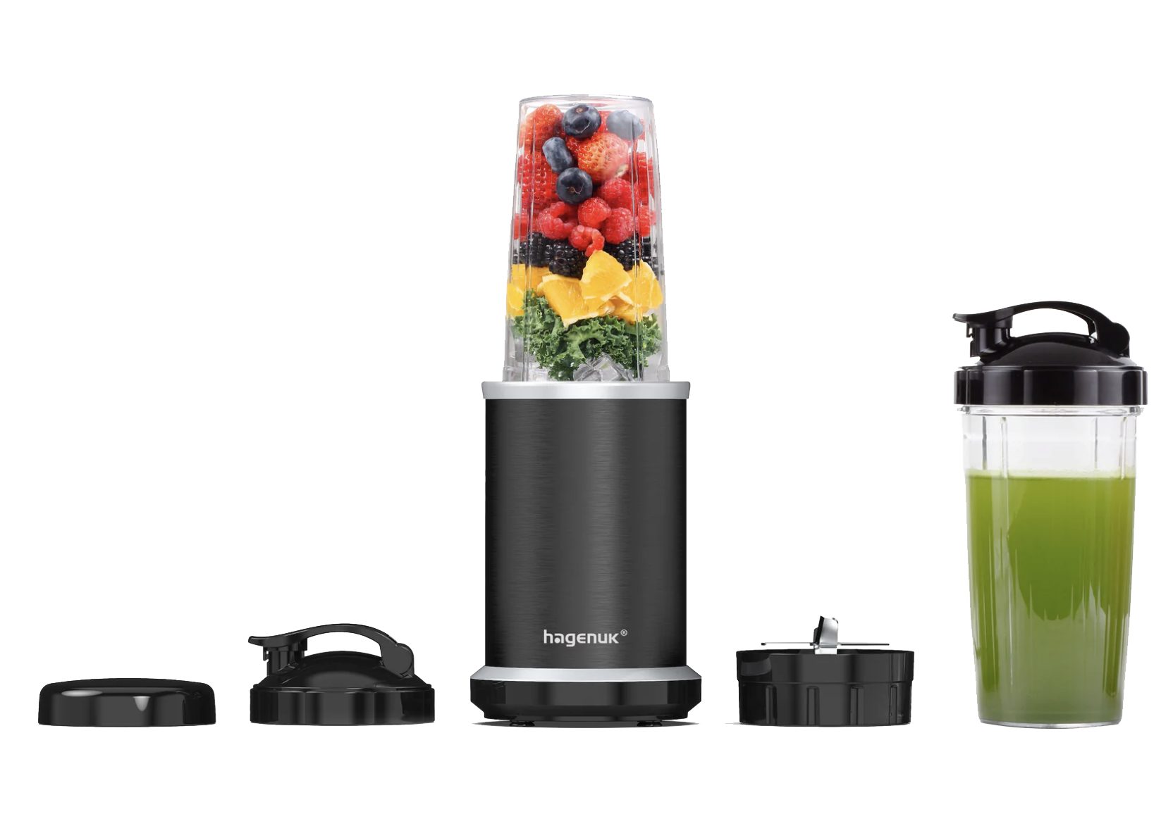 Hagenuk Настольные миксеры Smart Blender, 1000 W, ca. 30.000 Umdrehungen pro Minute, BPA Frei, 6 Edelstahlklingen
