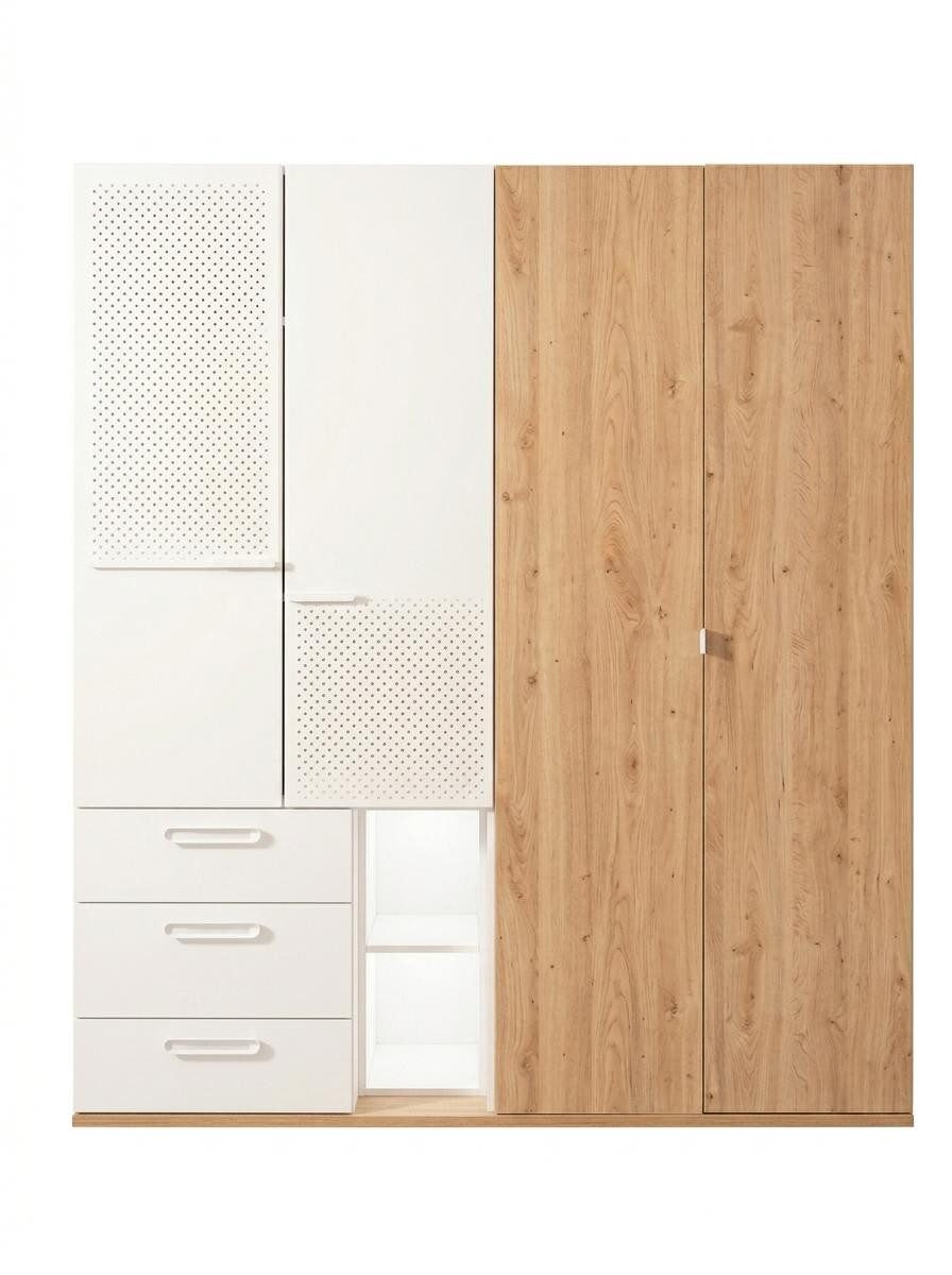 JVmoebel Kleiderschrank Graubrauner 4-türiger Kleiderschrank für modernes Jugendzimmer