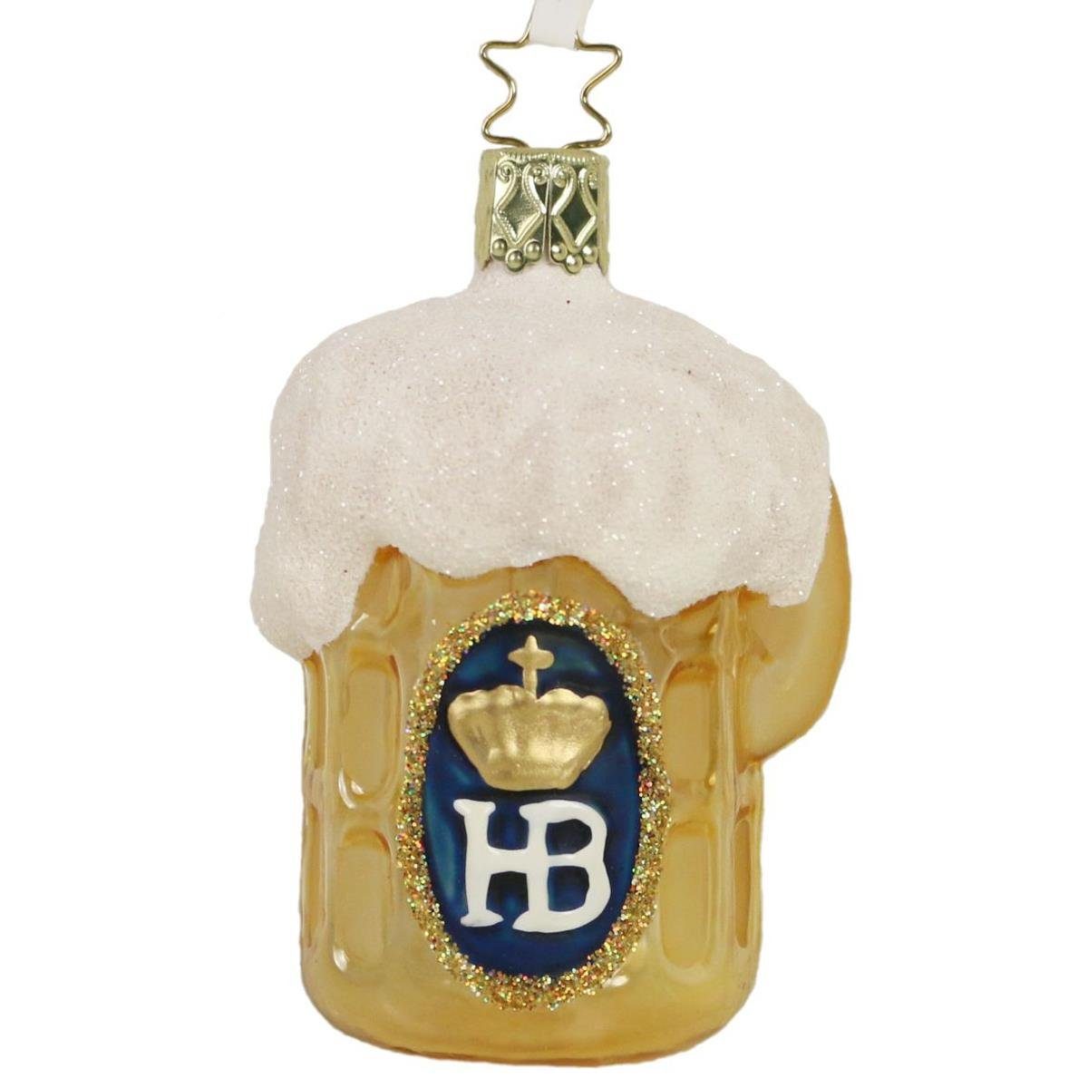 Christbaumschmuck INGE-GLAS Weihnachts-Kugel Bier-Krug Hofbräu-Haus