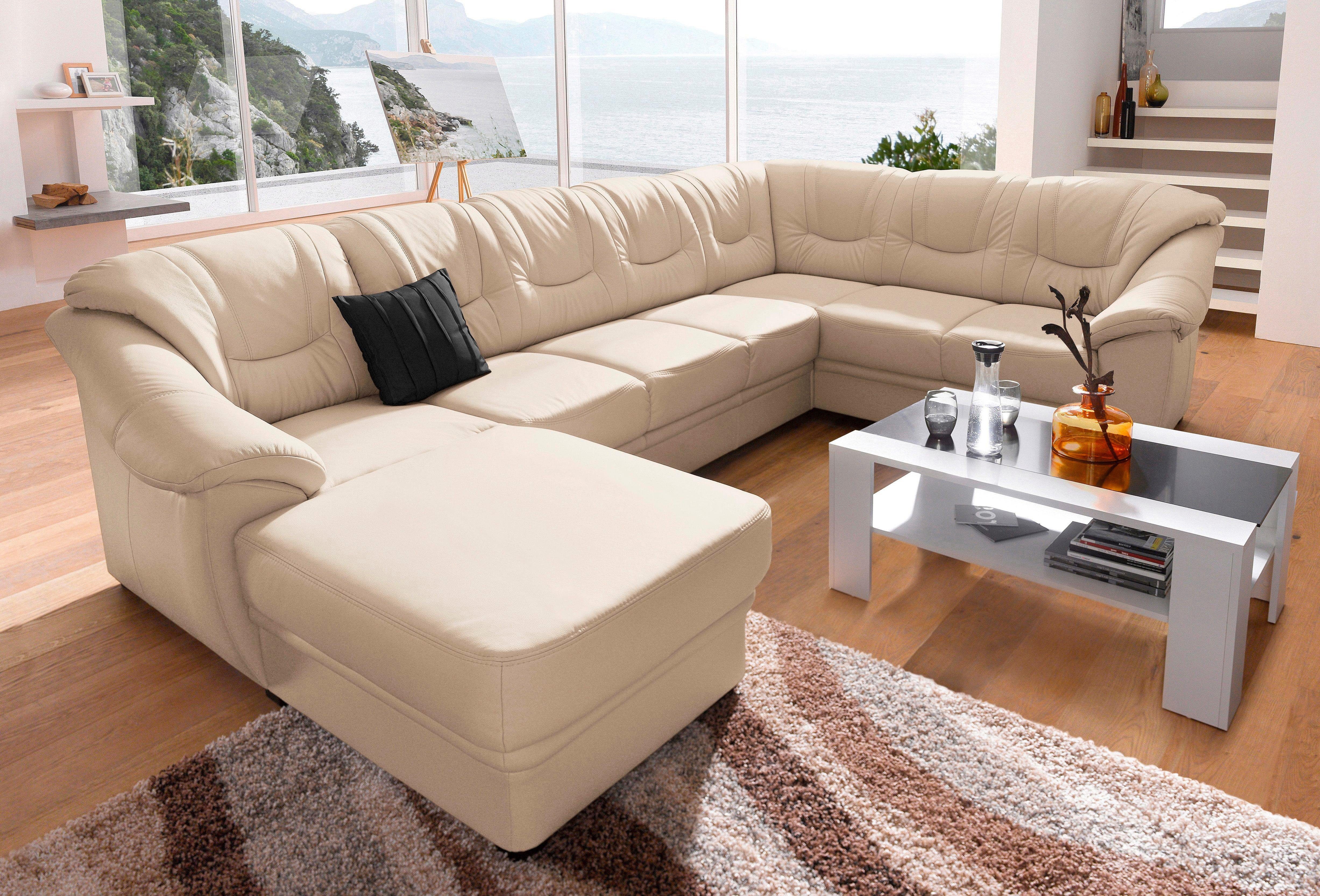 sit&more Wohnlandschaft "Savona U-Form, B: 320 cm" optional Bettfunktion, F günstig online kaufen