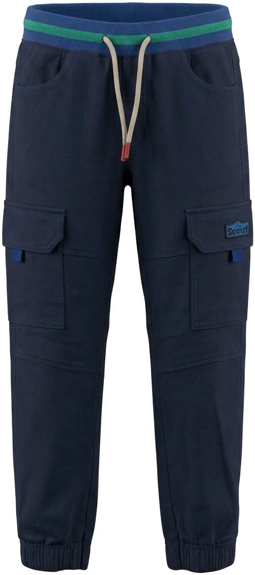 Scout Cargohose Cargohose mit Ringelbündchen - NEU von SCOUT Twillhose mit kontrastfarbigen Ripp-Bündchen, gerader Schnitt – Bild 5 von 5