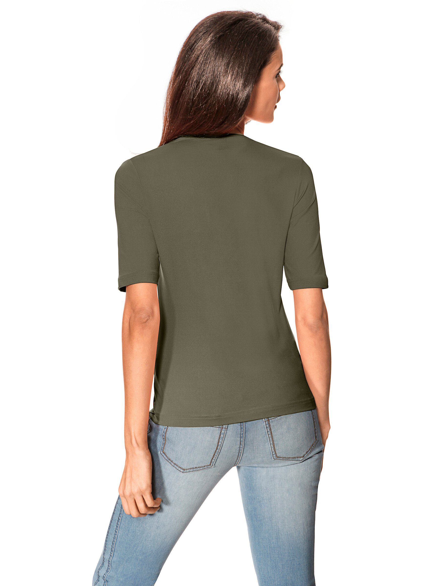 heine T-Shirt V-Shirt Kurzarm