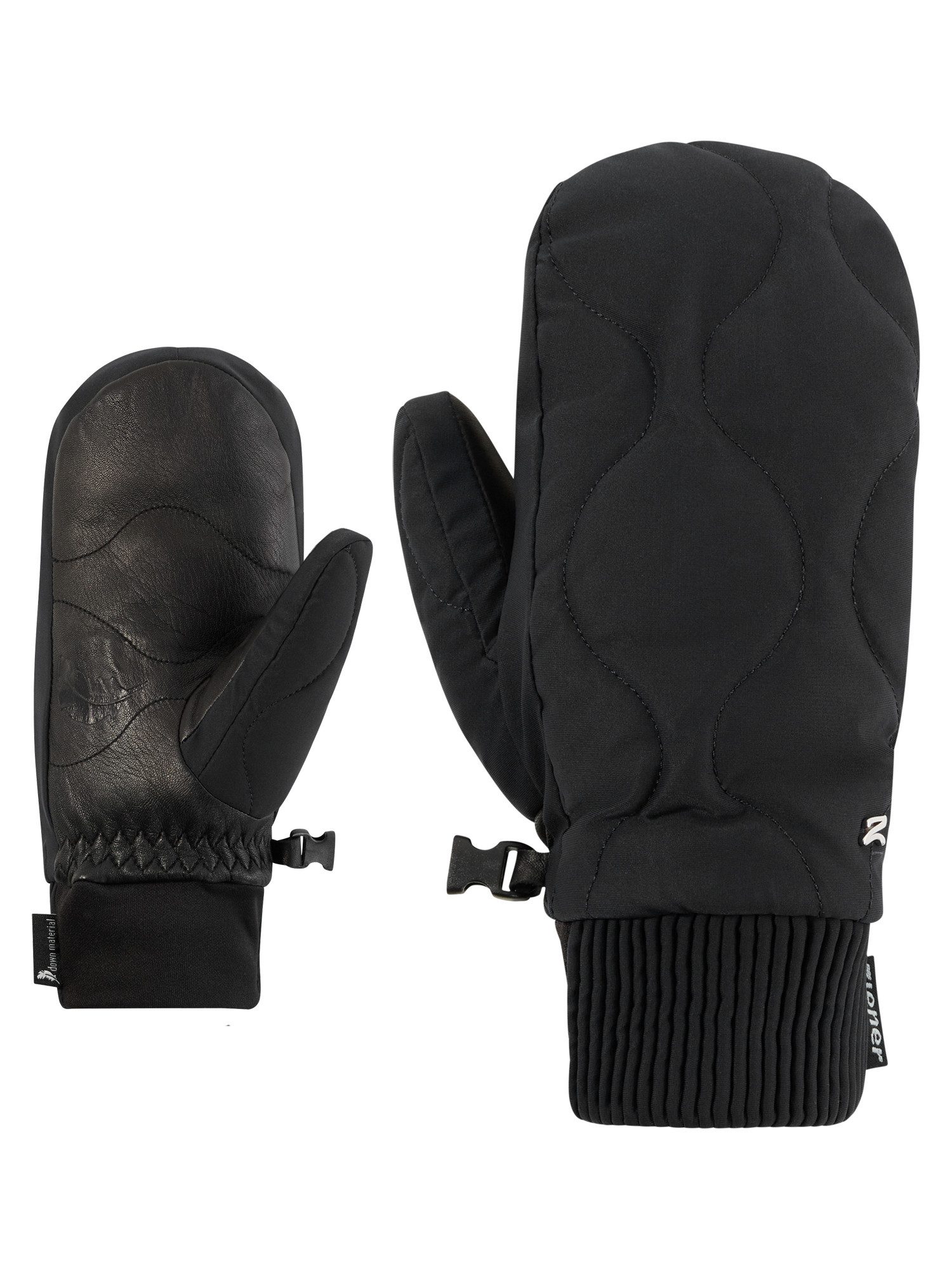 Ziener Fäustlinge KYMARA-Z AQUASHIELD® DAUNENFÜTTERUNG DAMEN wasserdicht, winddicht, atmungsaktiv, extra warm, Lederinnenhand