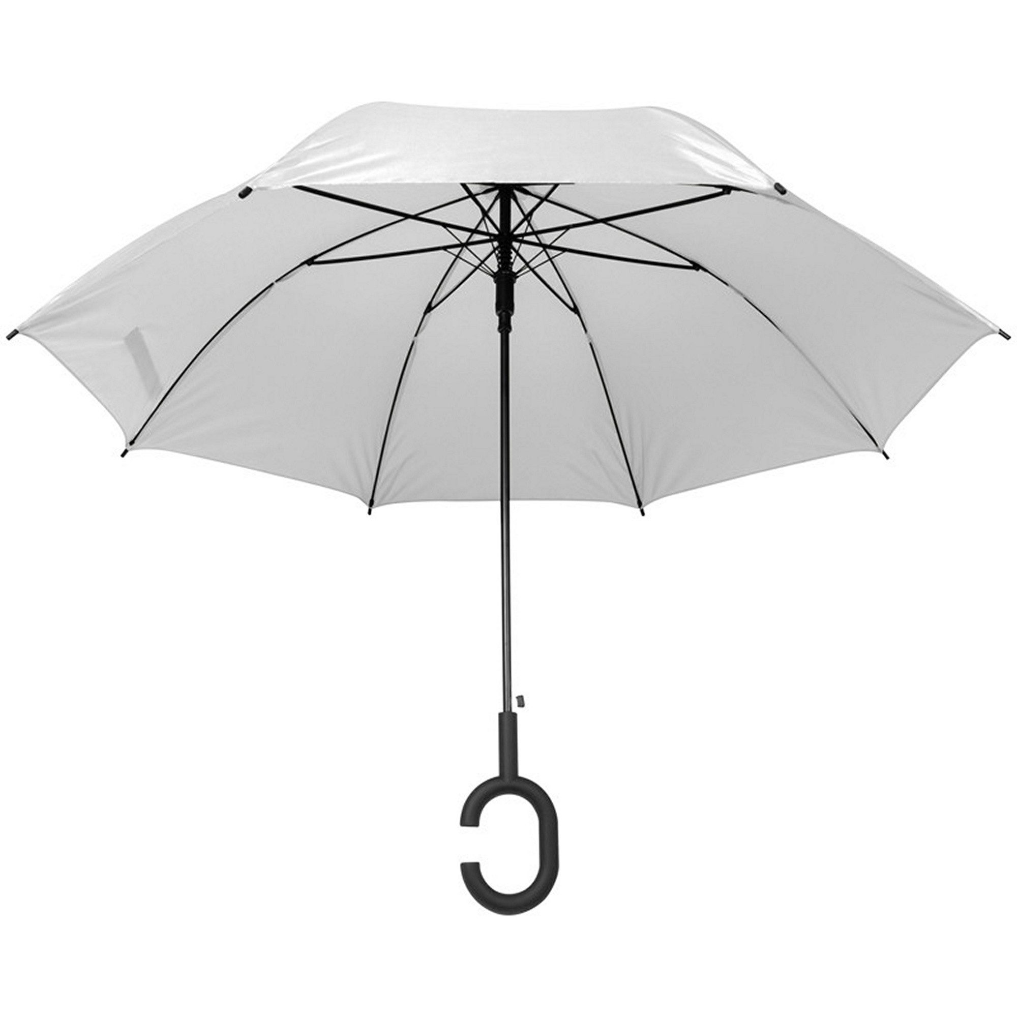 Livepac Office Stockregenschirm Regenschirm "Hände frei" / Farbe: weiß