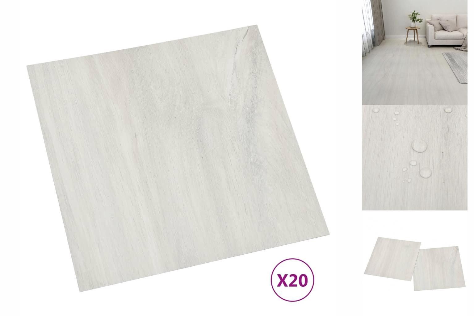 vidaXL Laminat PVC Laminatböden Selbstklebend Dielen Bodenbelag Boden Fliesen 20 Stk