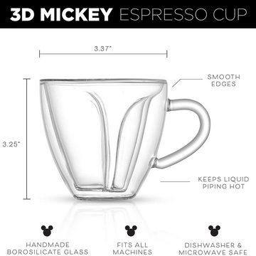 JoyJolt Espressoglas 3D Micky Maus 2er-Set - Disney