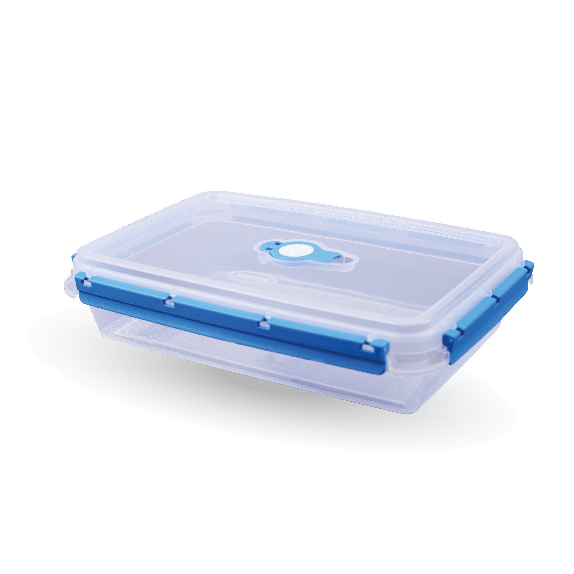 Tontarelli Frischhaltedose Brotdose 2 L, Kunststoff, (1-tlg), Vorratsdose für Lebensmittel - Aufbewahrungsbox luftdicht - Meal Prep Blau
