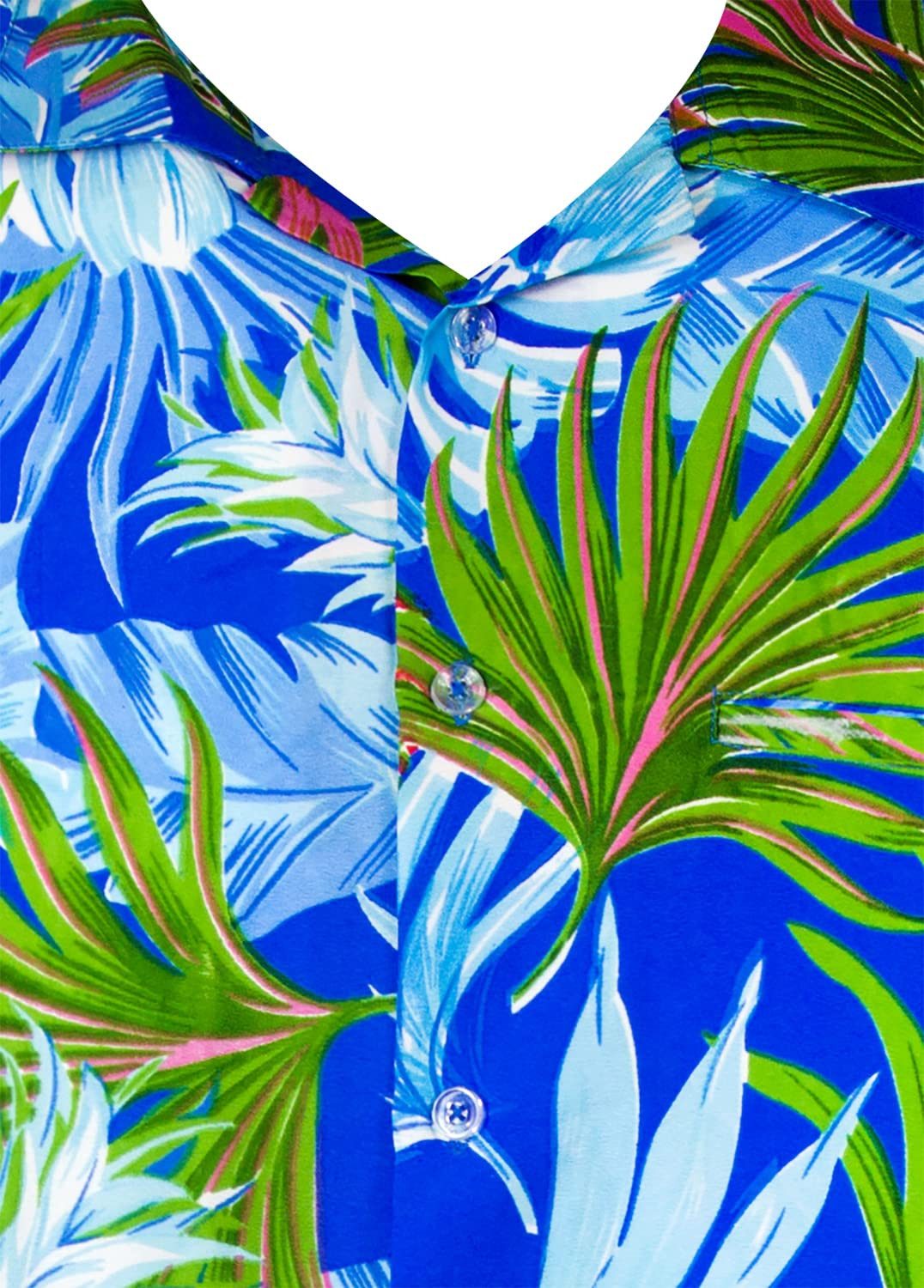 King Kameha Hawaiihemd Pineapple Leaves Kids Funky Hawaii-Hemd Kinder Kurzarm Front-Tasche