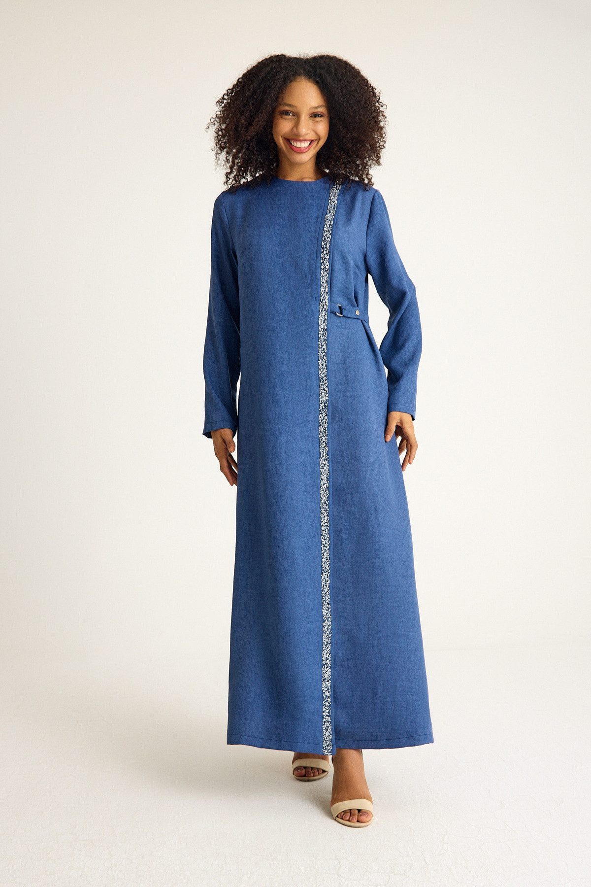 fashionshowcase Tunikakleid Abaya Kleid mit Schmuckdetails günstig online kaufen