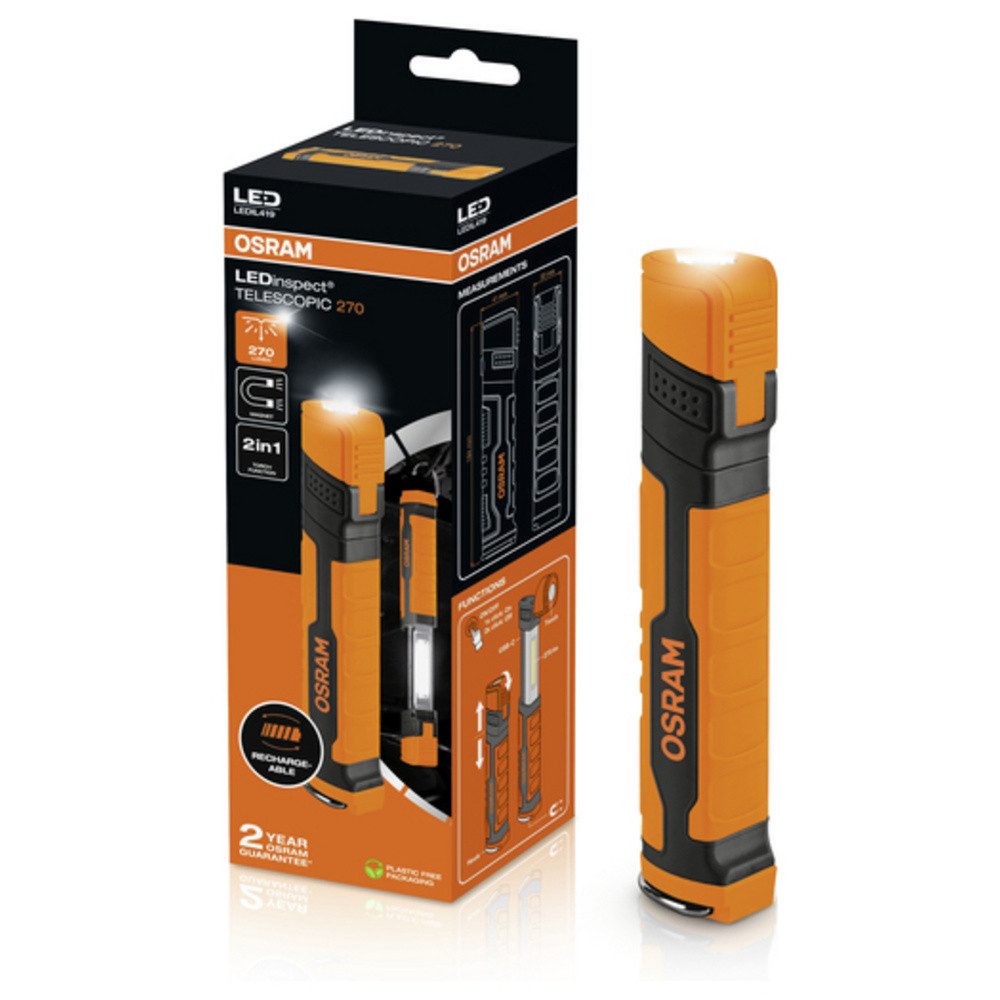 Osram LED Taschenlampe OSRAM Arbeitsleuchte LEDinspect TELESCOPIC 270 270 lm LEDIL419