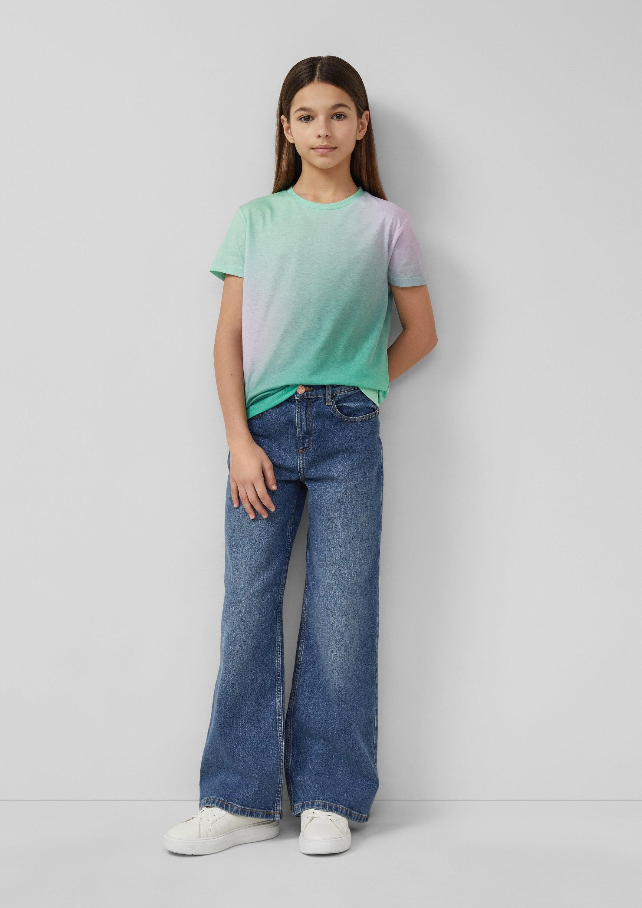 s.Oliver Kurzarmshirt T-Shirt T-Shirt mit Farbverlauf im Loose Fit
