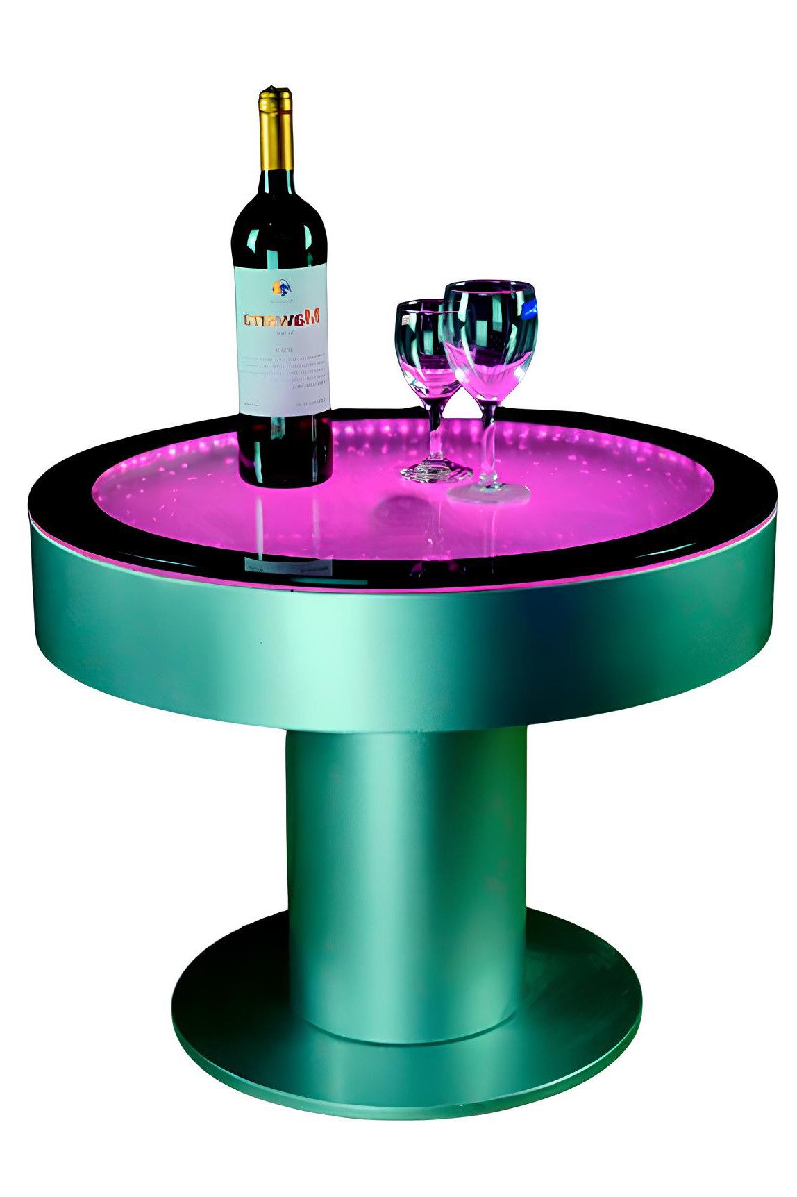 Xlmoebel Couchtisch Neuheit: LED-beleuchteter Design-Couchtisch (Led Couchtisch), Hergestellt in Europa