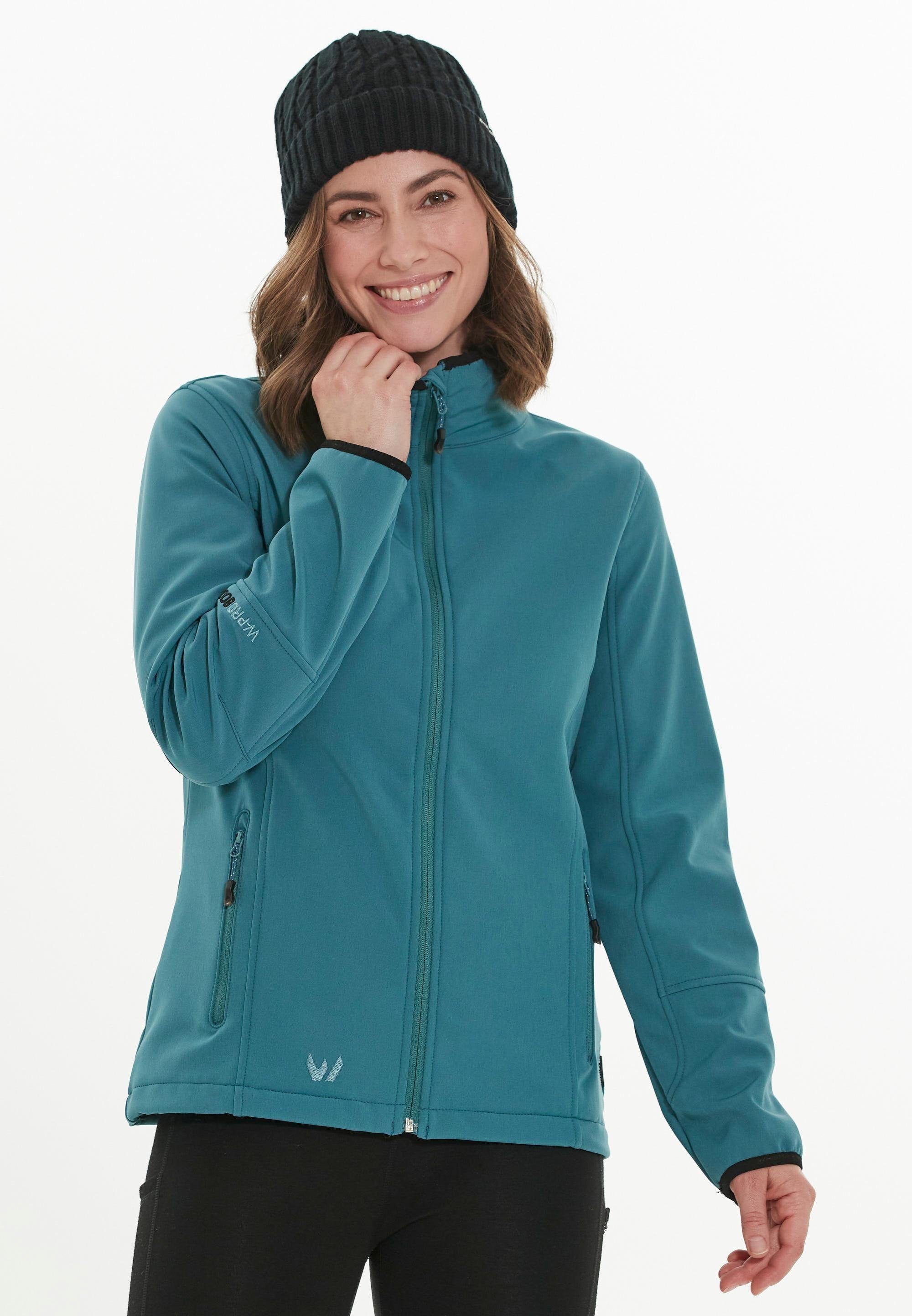 mit Funktionsmaterial grün-grau wasser- und Covina Softshelljacke WHISTLER winddichtem