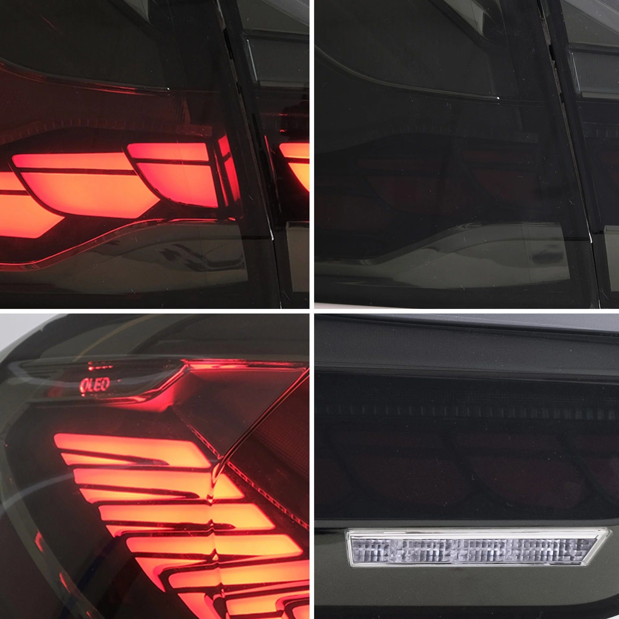 LLCTOOLS Rückleuchte Hell leuchtende LED Rückleuchte mit E-Prüfzeichen passend für BMW, 4er F32 Coupe, F33 Cabrio, F36 Gran Coupe, F82 M4 (2013-2021), Rücklicht, Bremslicht, Nebelschlussleuchte, Blinklicht und Rückfahrlicht, Voll LED, Dynamischer Blinker, mit Lichtanimation beim Entriegeln des Fahrzeugs