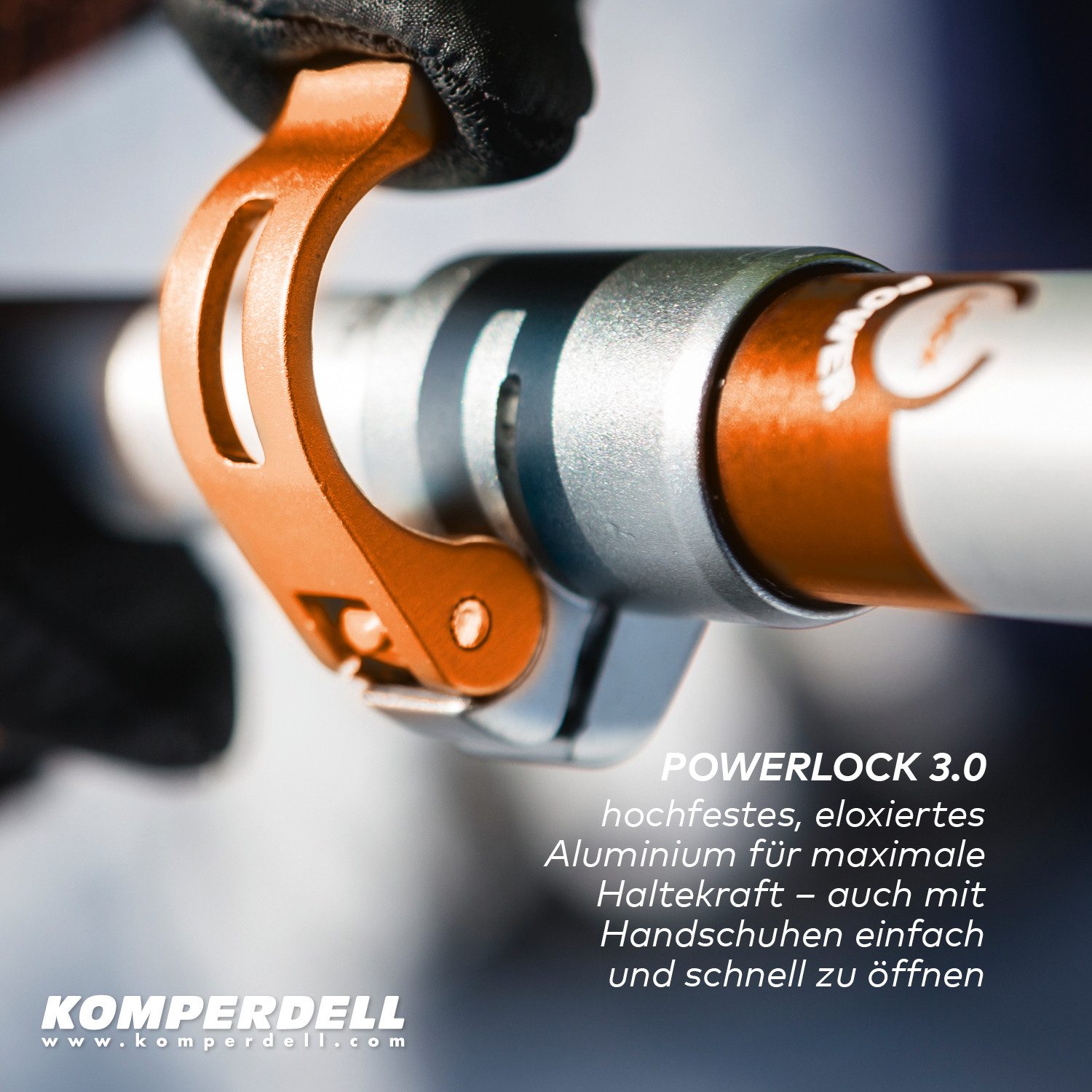 Komperdell Trekking-Stöcke Komperdell Thermogrip Ascent TI 2 Outdoor Trekkingstock Wanderstock