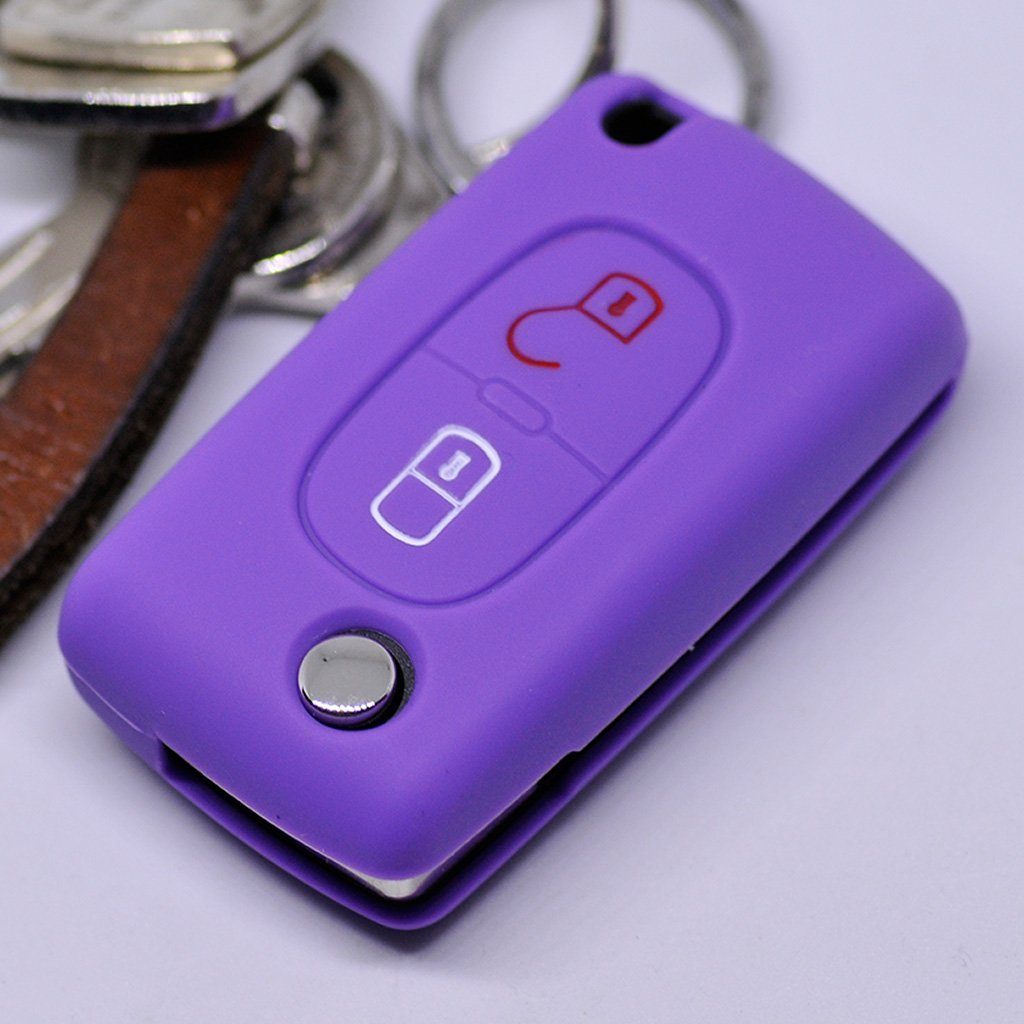 mt-key Schlüsseltasche Autoschlüssel Softcase Silikon Schutzhülle Lila, Cit günstig online kaufen