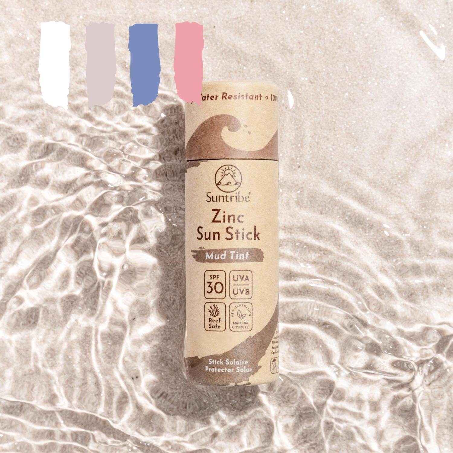 Suntribe Sonnenschutzcreme BIO Sonnenstift mit Zink LSF 50 Farbe Blau, 1 Stift 30 g, 100% Natur