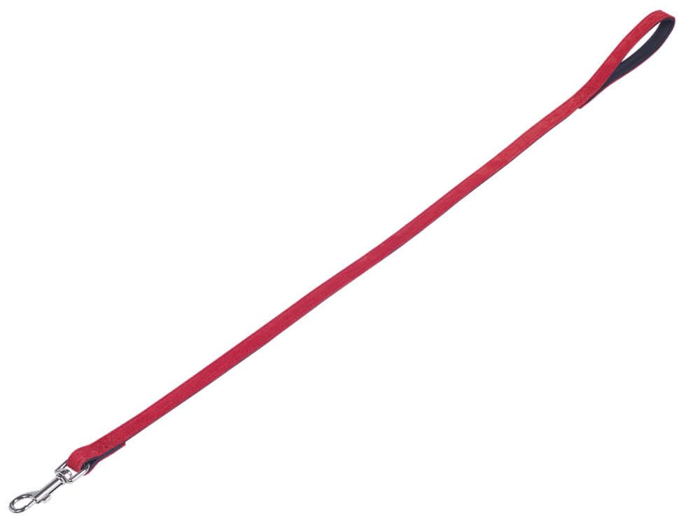 Nobby Hundeleine Leine "VELOURS", rot, S-M