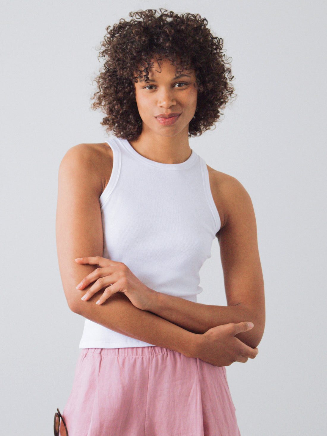 HONEST BASICS Tanktop Geripptes Racer-Top aus Bio- und recycelter Baumwolle