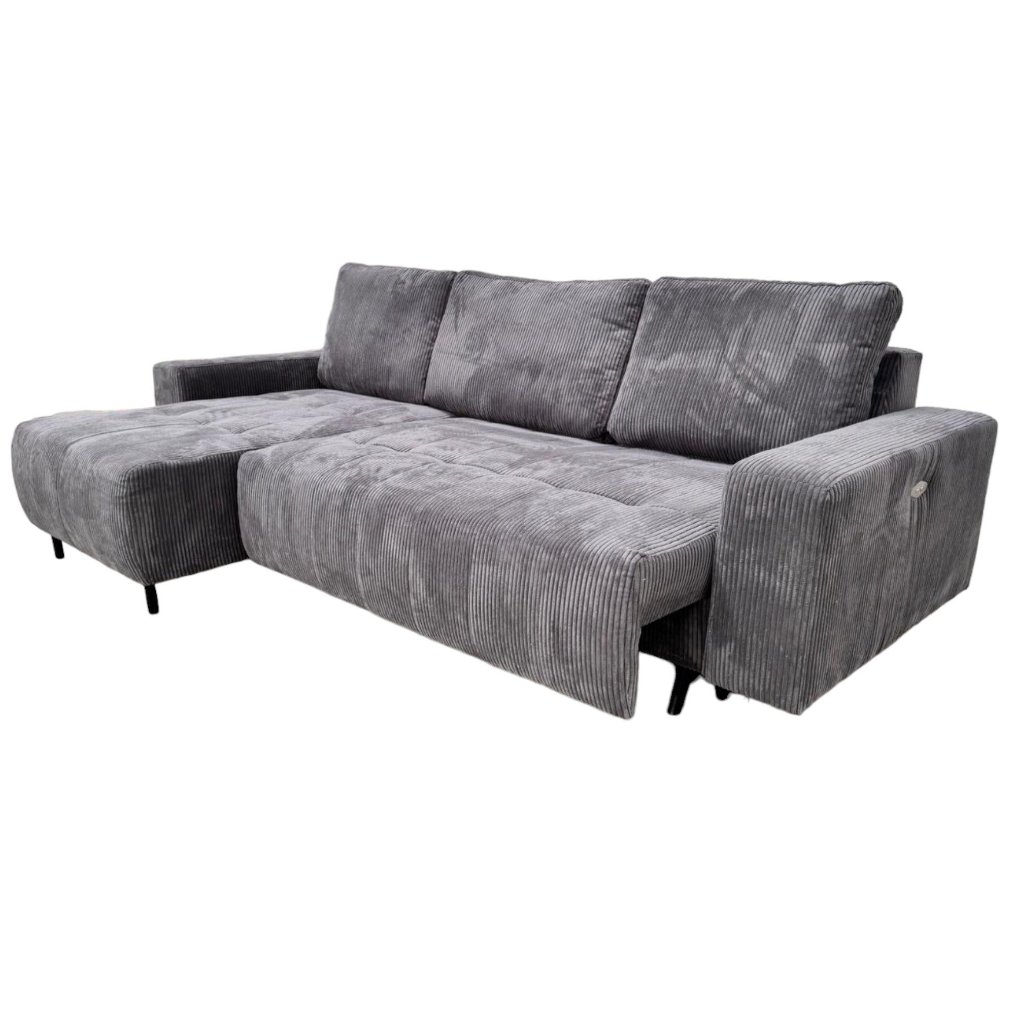 M-Punkt24 Ecksofa Rimini, Polsterecke, Wohnlandschaft, Polstergarnitur, Elektrische Sitztiefenverstellung, Bettfunktion, Bigsofa, Ottomane Links
