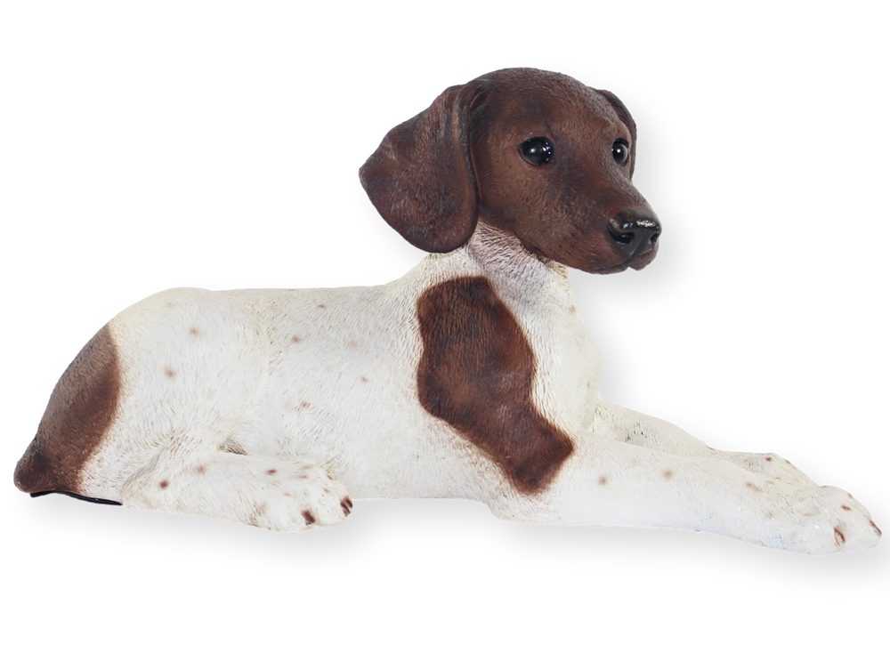 Castagna 18 Kollektion Castagna braun Figur H liegend Resin englischer cm Hundefigur Pointer Hund Tierfigur gefleckt