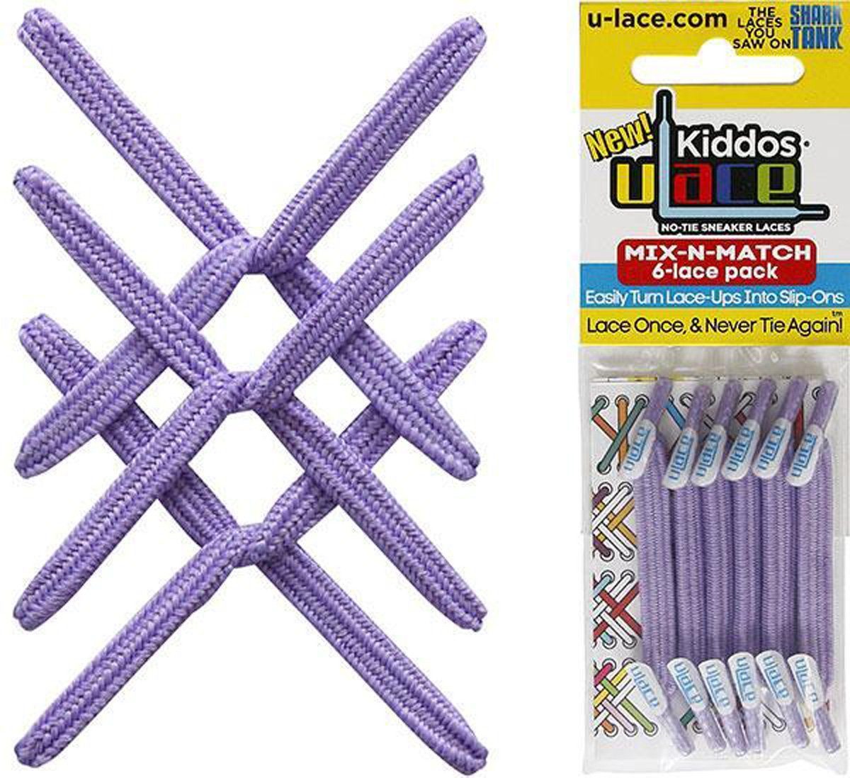 U-Laces Schnürsenkel Kiddos - Wiederhaken für Lavender Schnürsenkel Kinder mit elastische