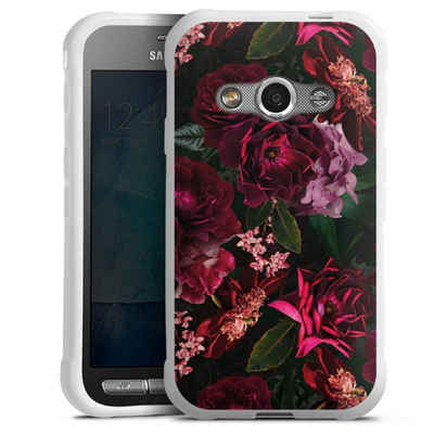 DeinDesign Handyhülle Rose Blumen Blume Dark Red and Pink Flowers, Samsung Galaxy Xcover 3 Silikon Hülle Bumper Case Handy Schutzhülle