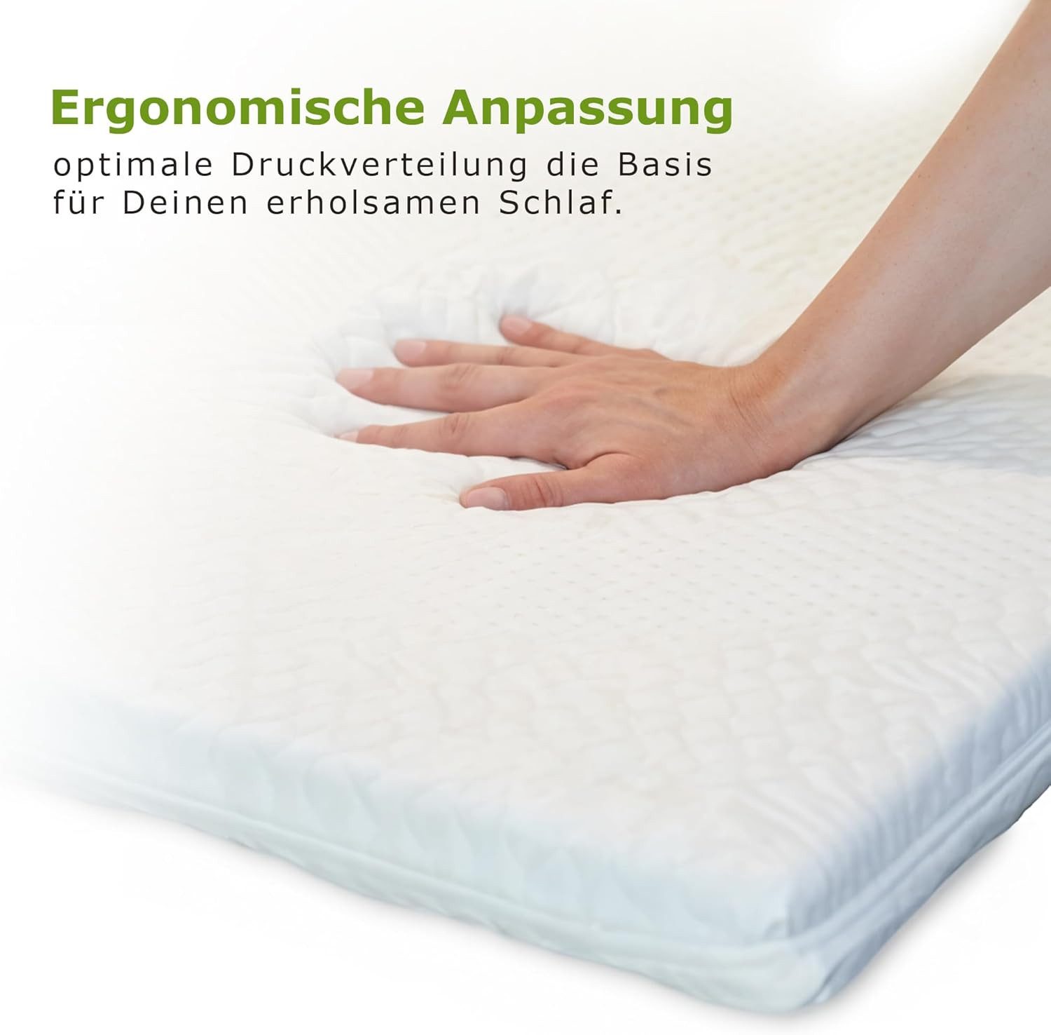 shogazi ®, Topper SHOGAZI Visco Topper, Memory-Schaum, abnehmbarer Bezug, Reißverschluss, 5 cm hoch