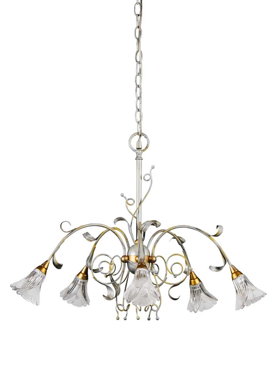 Helios Leuchten Pendelleuchte Florentiner Landhausstil floral, Wohnzimmerlampe Esstischlampe, italienisches Manufakturprodukt