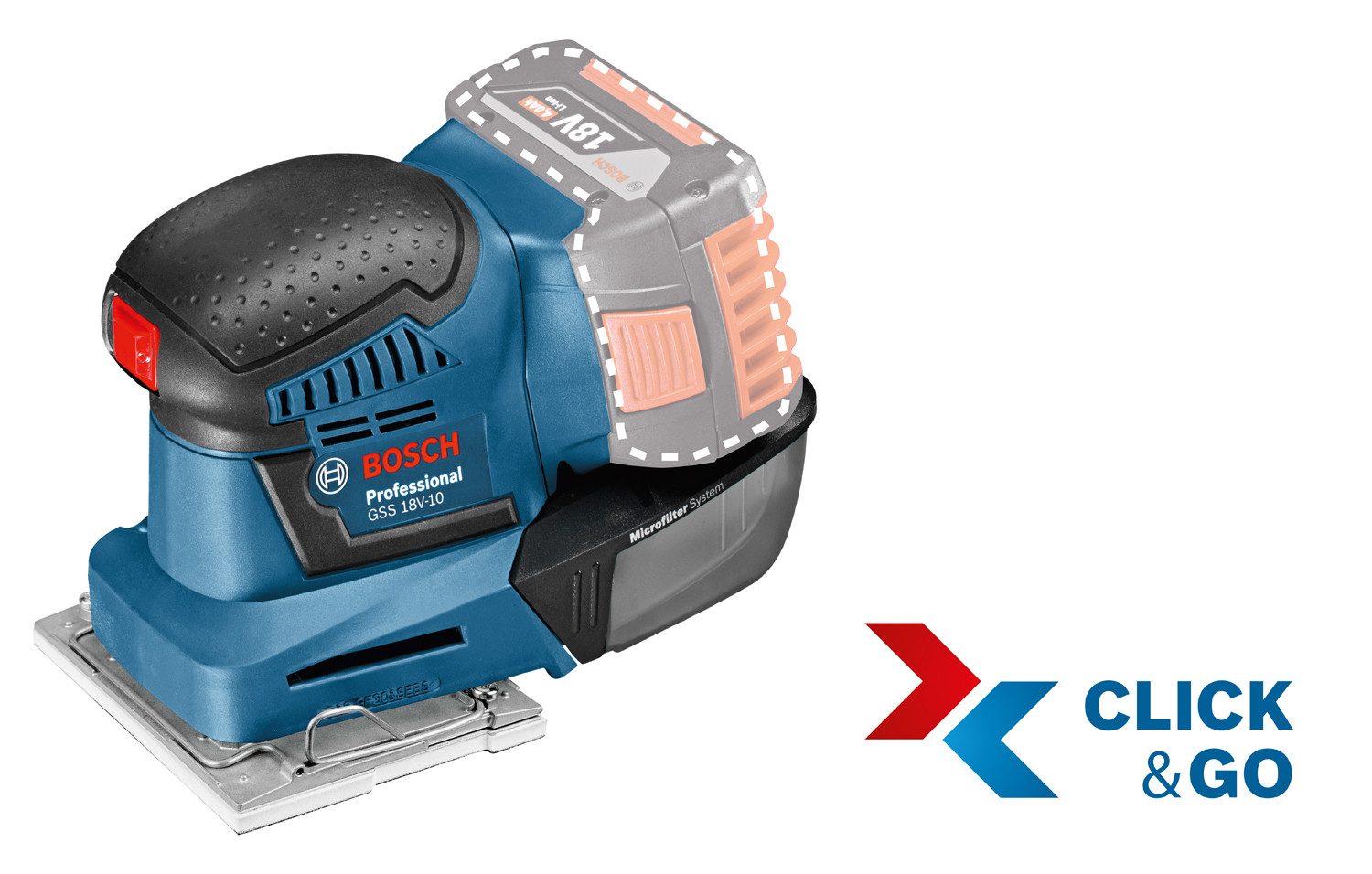 Bosch Professional Akku-Schwingschleifer »GSS 18V-10«, in L-BOXX, ohne Akku, ohne Ladegerät – Bild 5 von 5