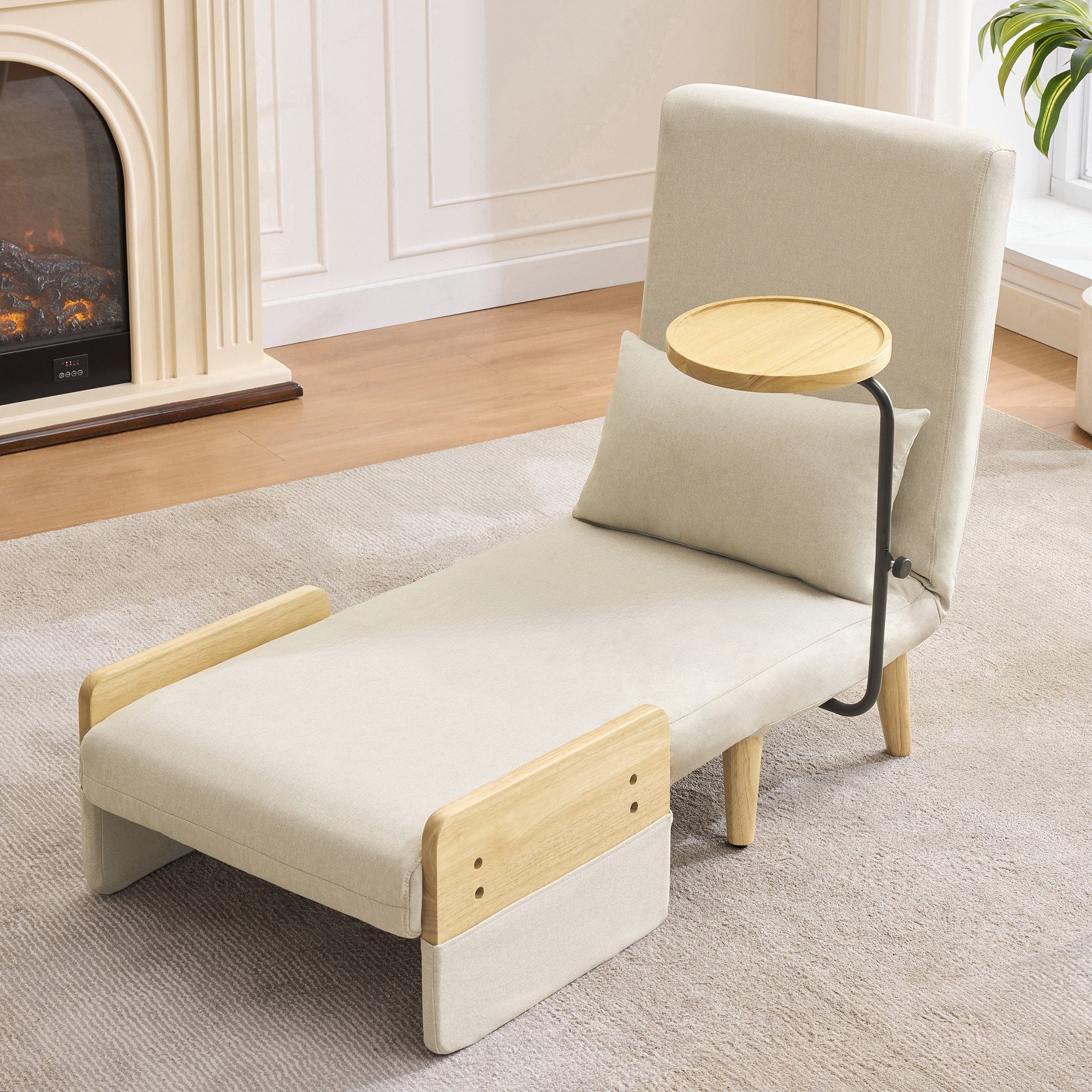 Merax Loungesessel 3-in-1 Schlafsessel Umbausessel mit Schlaffunktion & Kla günstig online kaufen