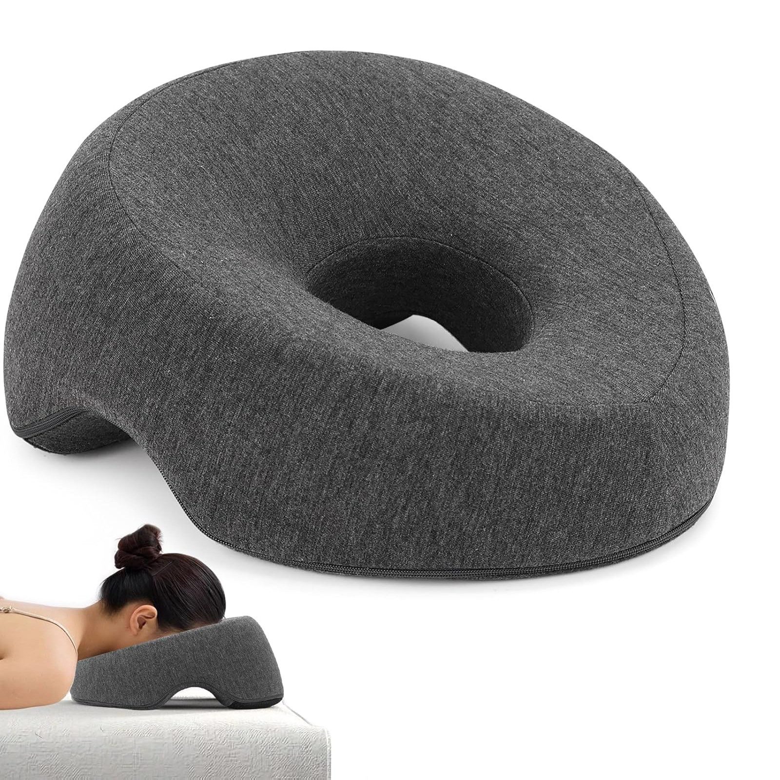 OKWISH Kopfstützkissen U-förmiges Gesichtskissen mit Loch Massage Kopfstütz günstig online kaufen