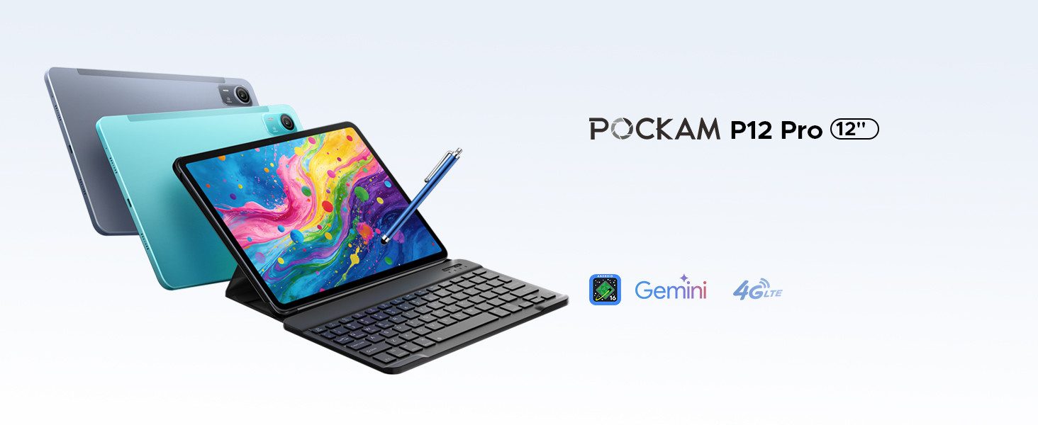Aorlym Android 16 Tablet mit Tastatur 12 Zoll 2.4K 120Hz 256GB 12000mAh USB-C Tablet (12", 256 GB, Proprietär, GSM: B2/B3/B5/B8, 800, TDD: B34/38/39/40/41, WCDMA: B1/2/4/5/8, FDD: B1/2/3/4/5/7/8/18/19/20/25/26/28AB/66, GSM/WCDMA/FDD/TDD, GPS-Ortung, 4G, WLAN, Videochat, Bluetooth)