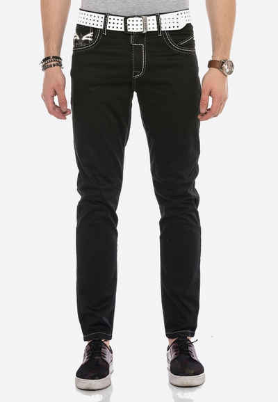 Cipo & Baxx Bequeme Jeans mit cooler Stickerei