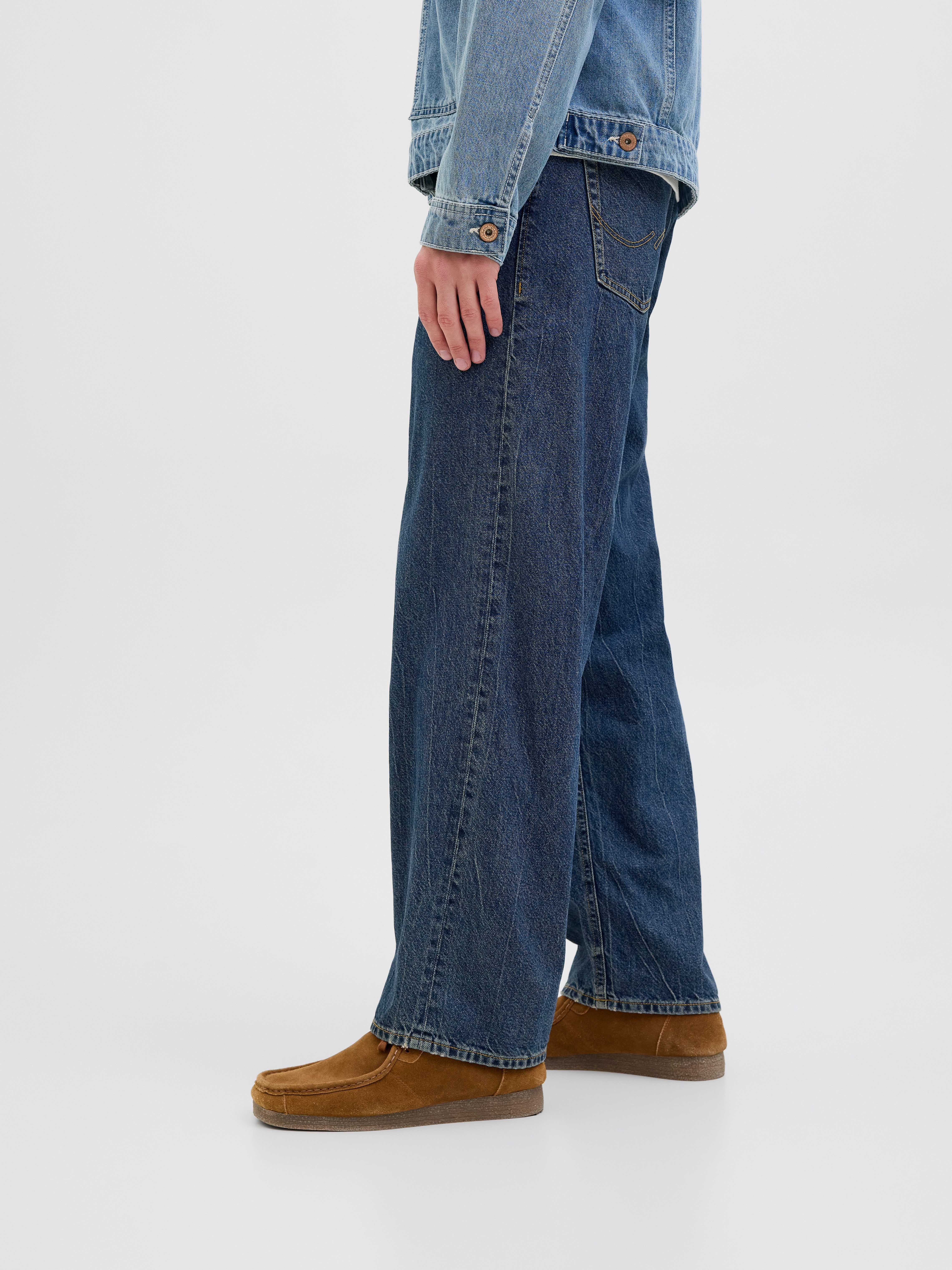 Jack & Jones Relax-fit-Jeans JJIEDDIE mit hoher Taille und lockerer Passform Baumwolle, relax fit
