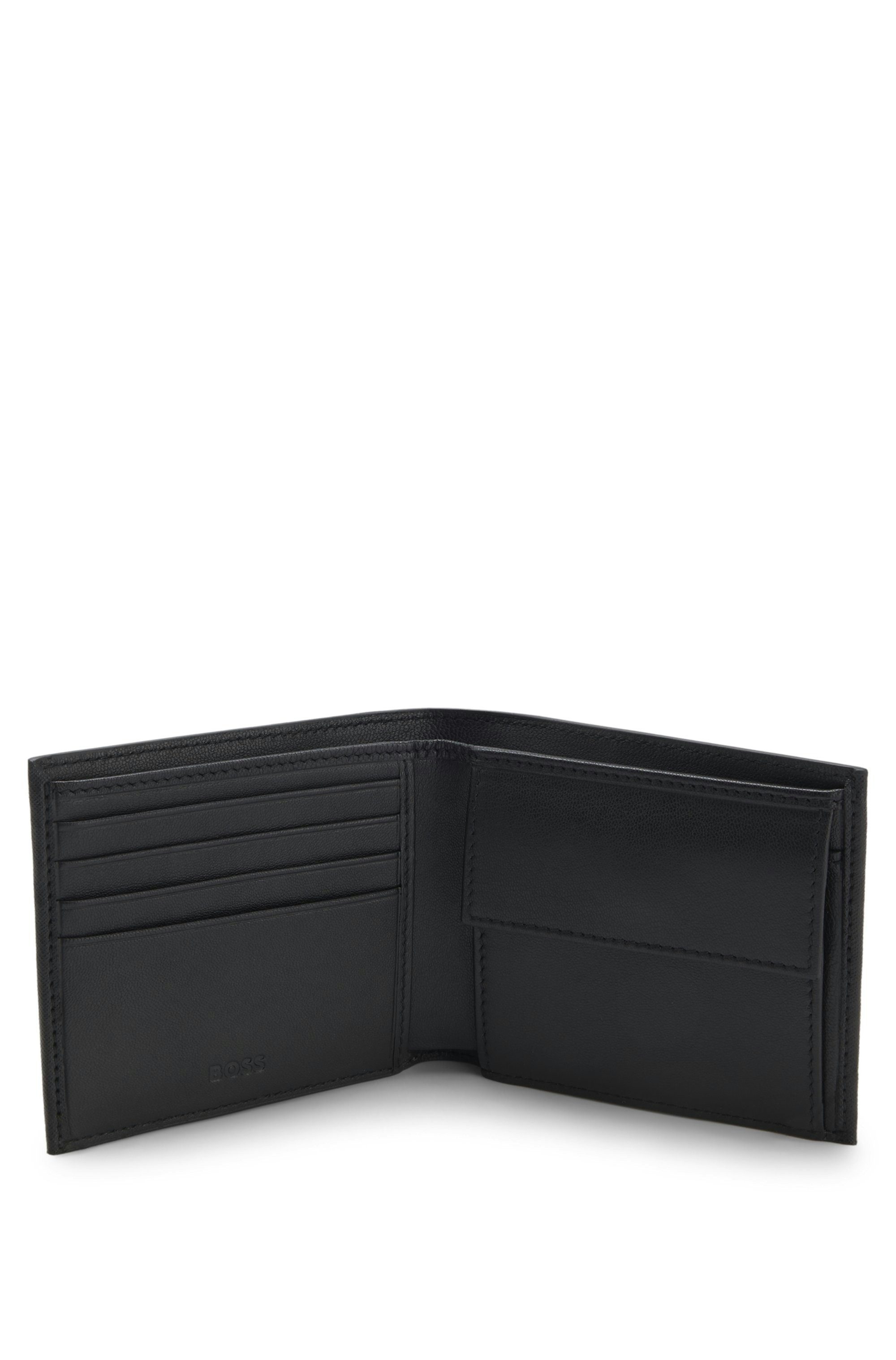 BOSS Geldbörse Northon_4cc Coin, Geldbeutel, Money Pocket, dezentes und hochwertiges Wallet aus Leder