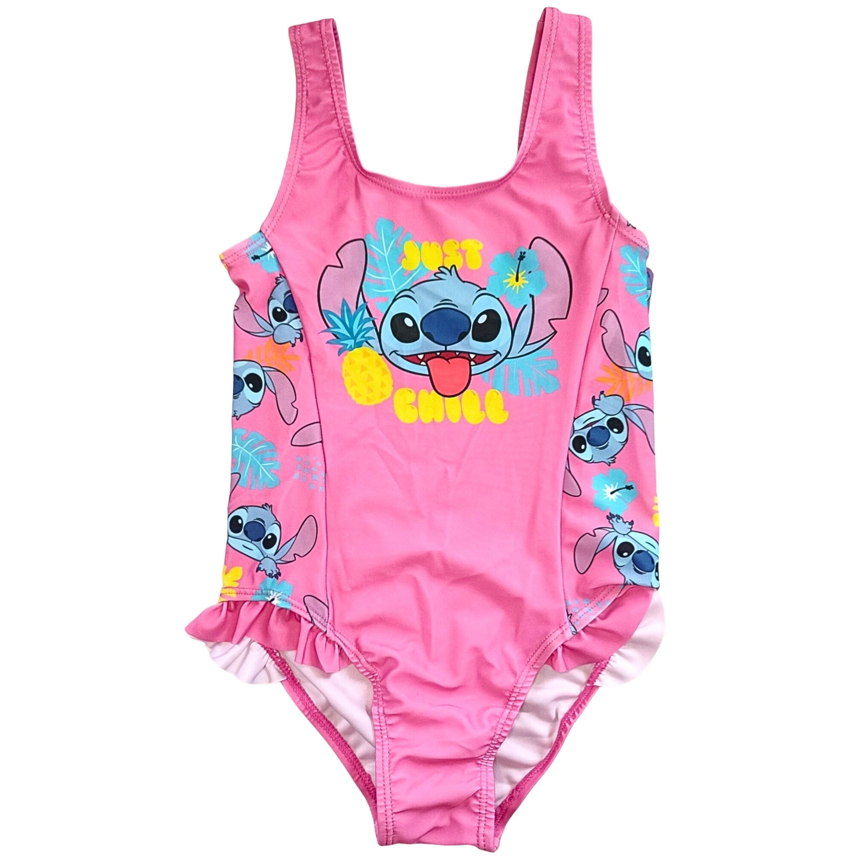 Lilo & Stitch Badeanzug JUST CHILL Schwimmanzug für Mädchen Gr. 92 - 128 cm