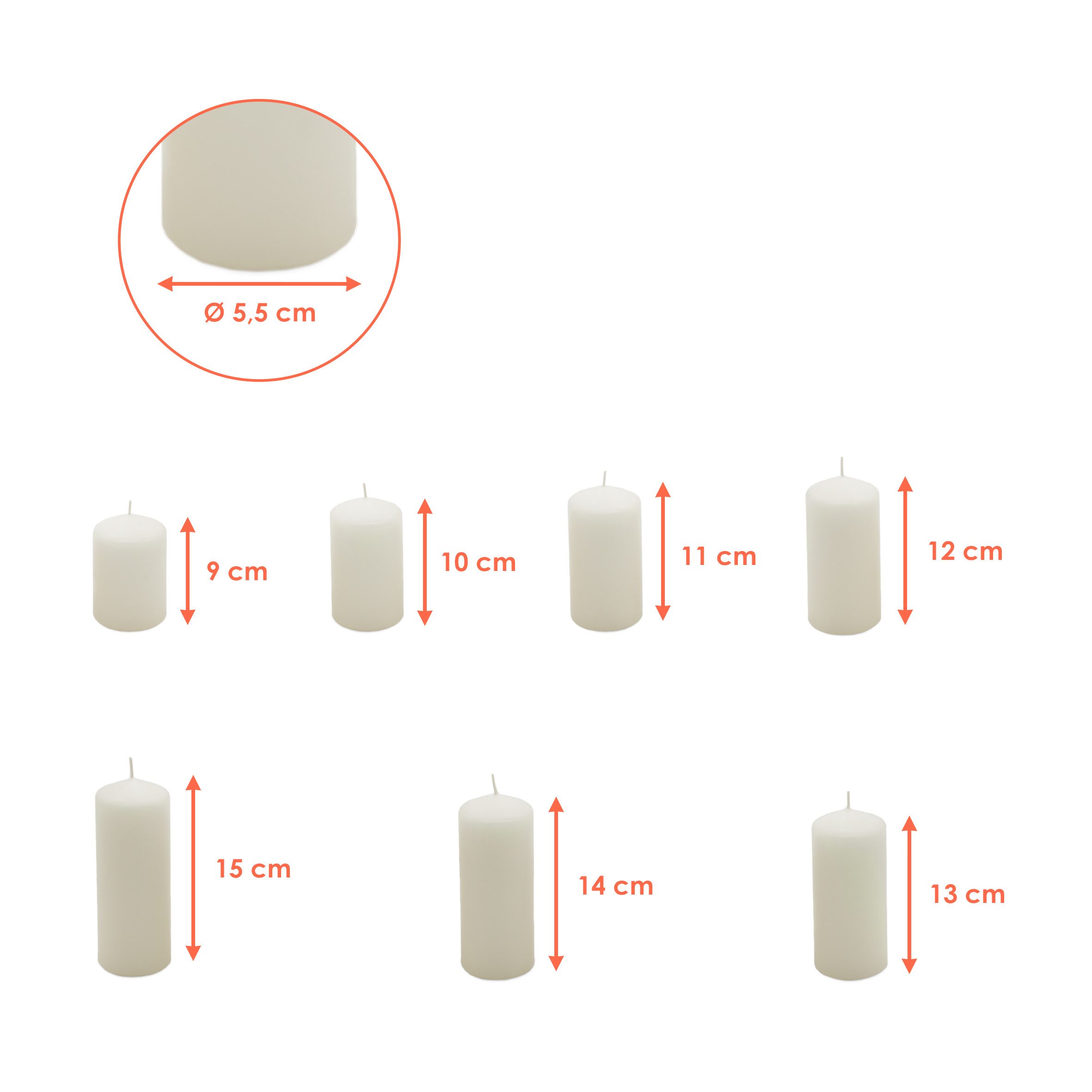 Spetebo Stumpenkerze Echtwachs Stumpenkerzen 7er Set (Set, 7-tlg., 1), Bren günstig online kaufen