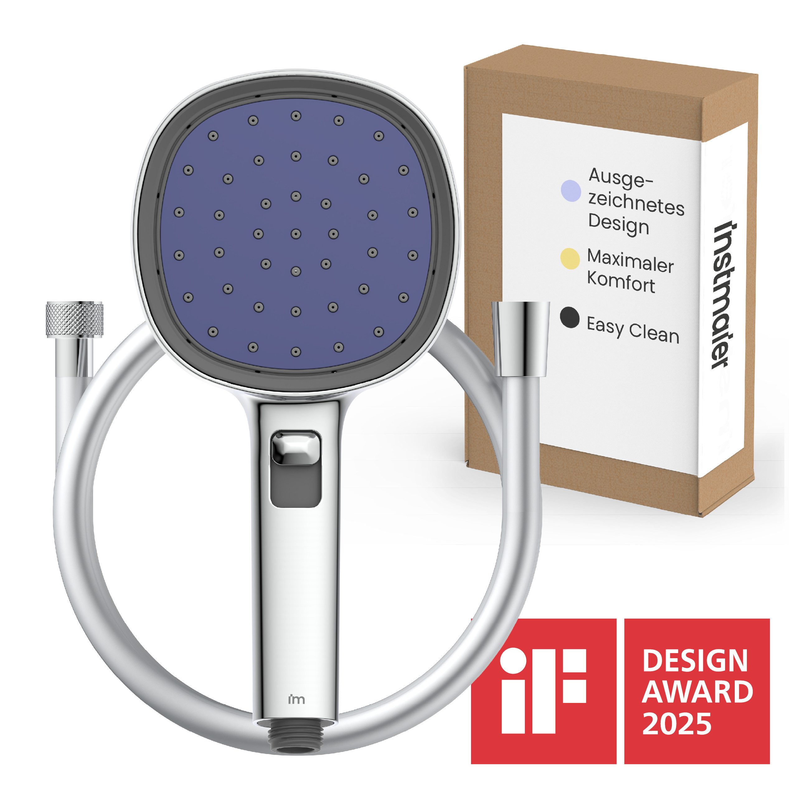 instmaier Handbrause Cleo, Design-Handbrause mit Nebelfunktion; selbstreinigend