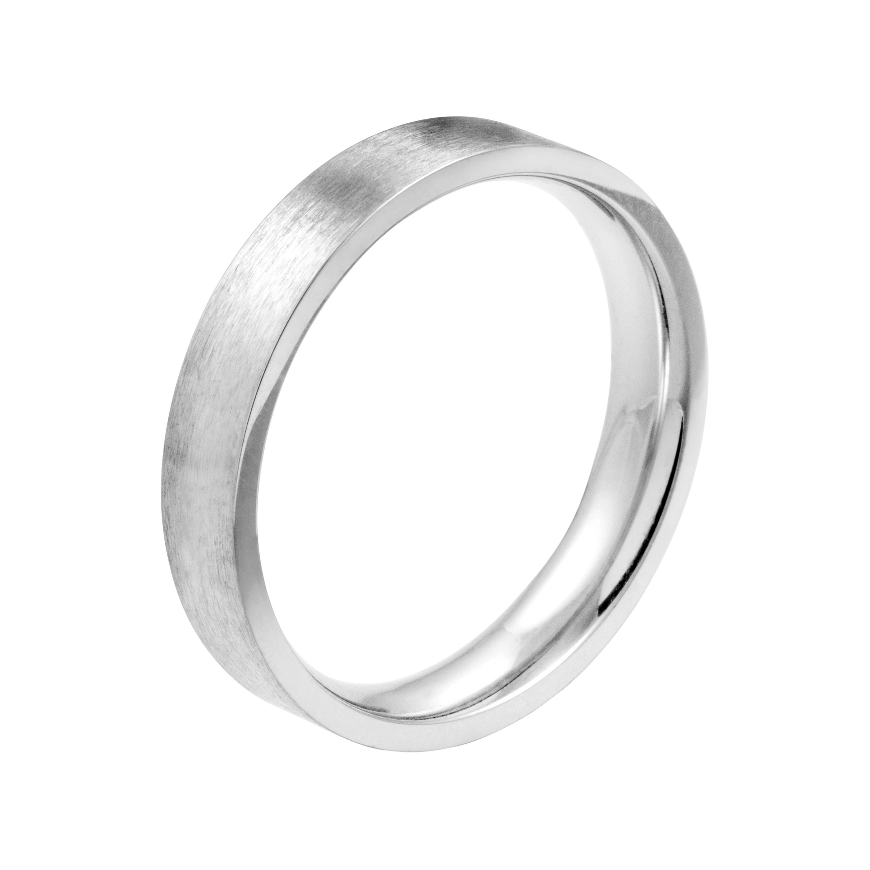 meditoys Fingerring Ring aus Edelstahl für Damen · Edelstahl gebürstet · Nickelfrei