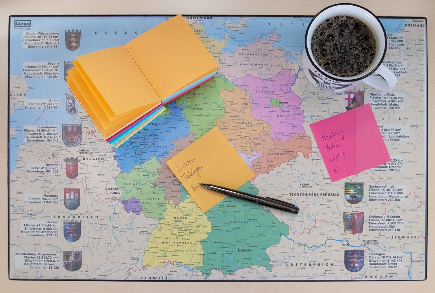 Idena Schreibtischunterlage Idena Schreibunterlage PP 58,5x38,5cm Deutschland