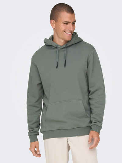 ONLY & SONS Hoodie Weicher Kapuzen Pullover Basic Hoodie ONSCERES 5425 in Grün-2