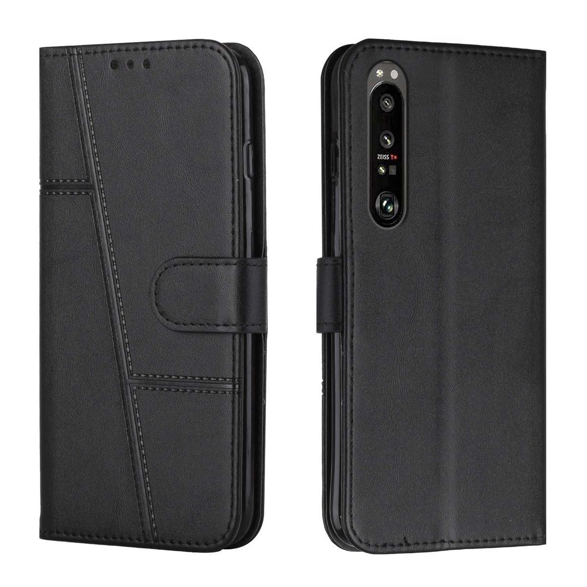 König Design Handyhülle Sony Xperia 1 III, Schutzhülle Schutztasche Case Cover Etuis Wallet Klapptasche Bookstyle