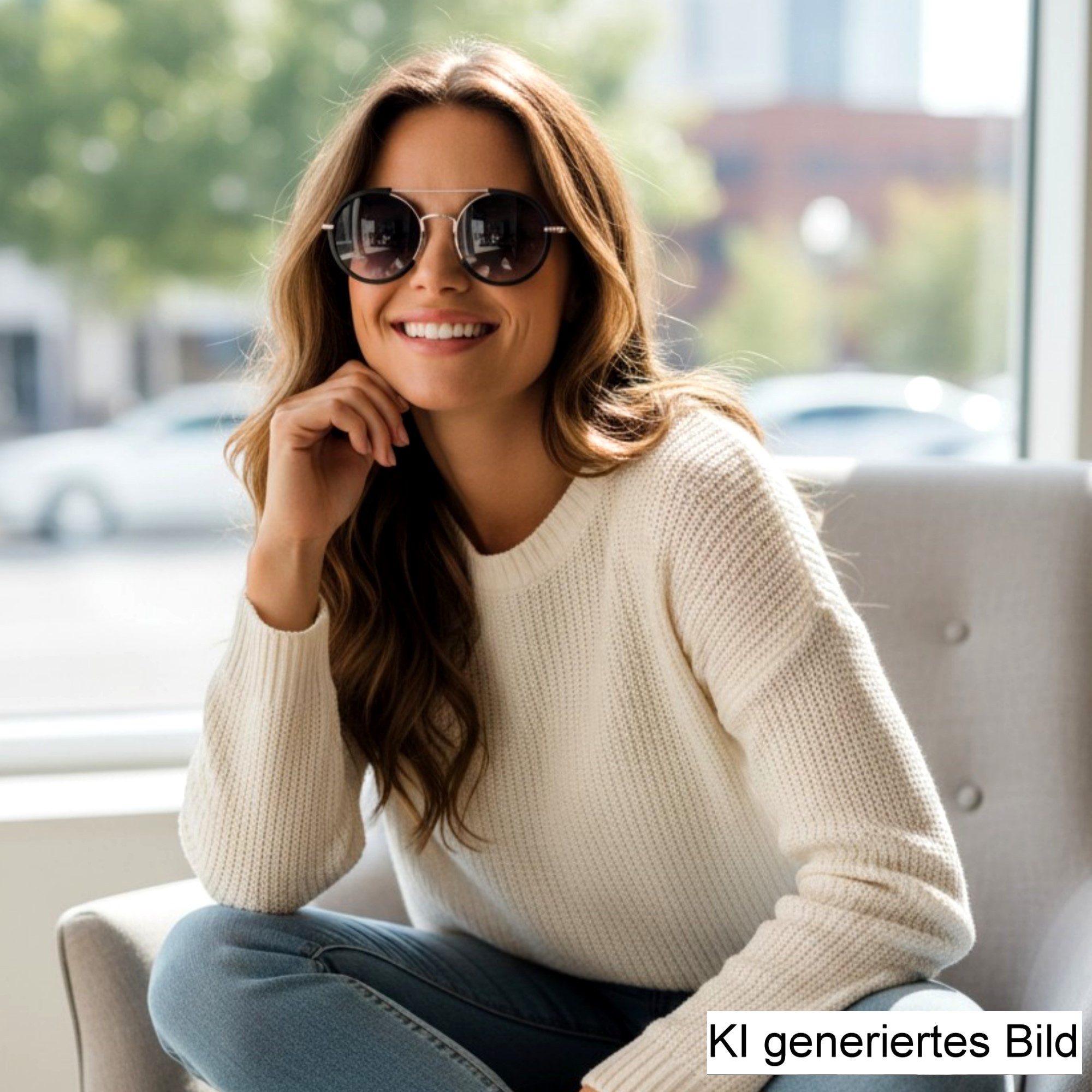 Rennec Sonnenbrille (Damen Sonnenbrille Rund Groß Nickelbrille Metallbrille Brillenbeutel) Gläser Schwarz Verlaufsgetönt Oversized Edelstahl Brille