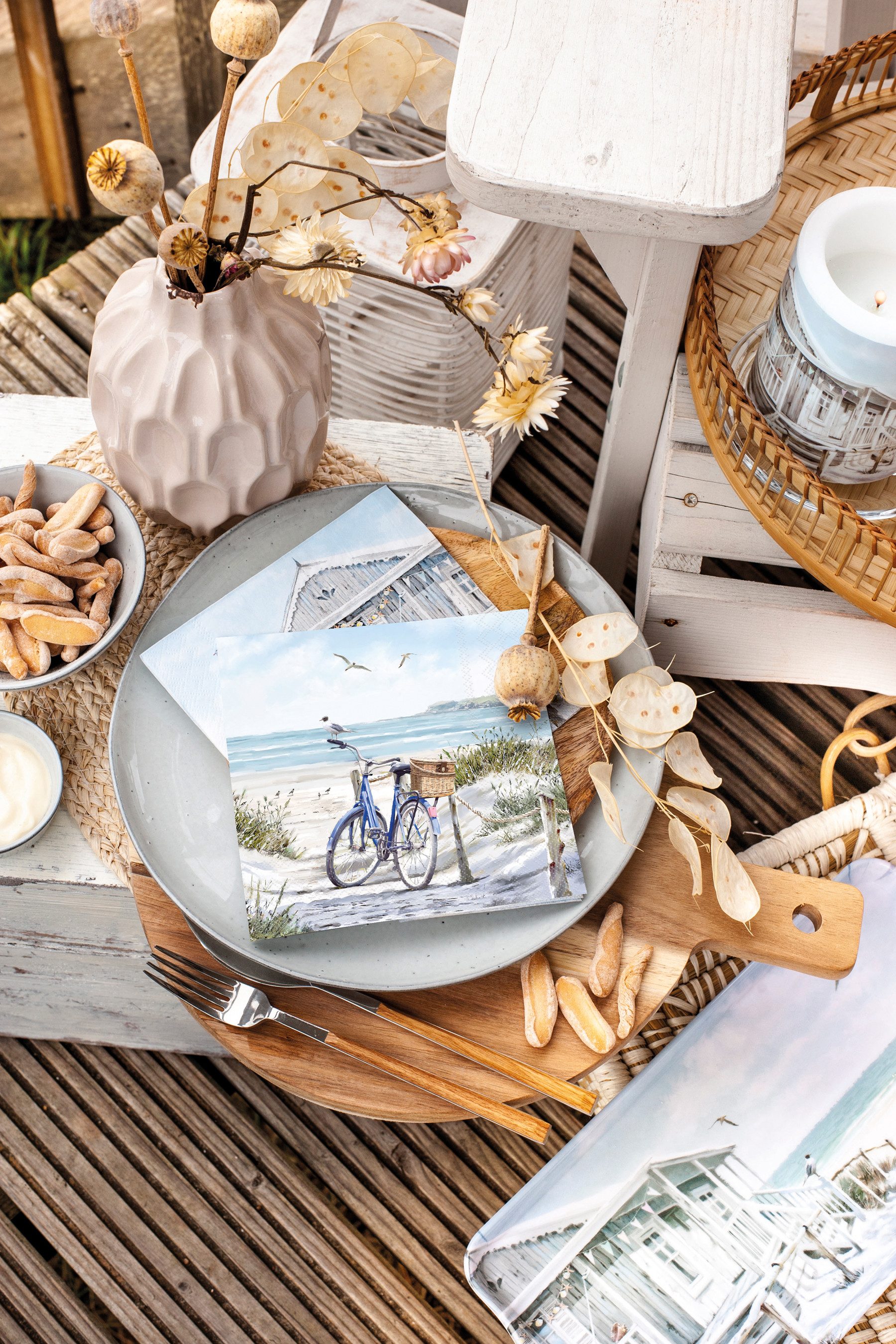 Ambiente® Geschirrtuch Bike at the beach, günstig online kaufen
