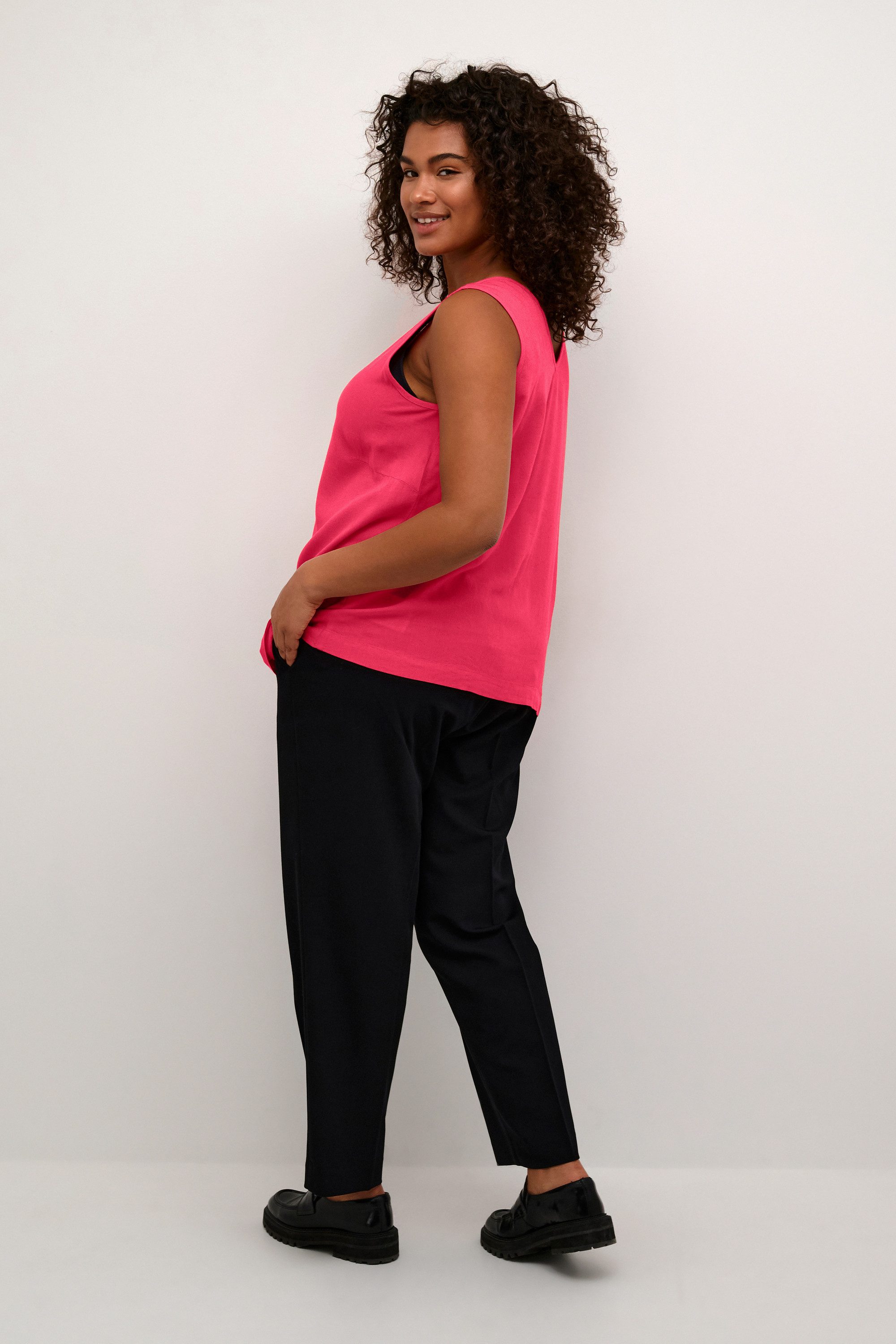 KAFFE Curve Kurzarmbluse Ärmellose Bluse KCmille günstig online kaufen
