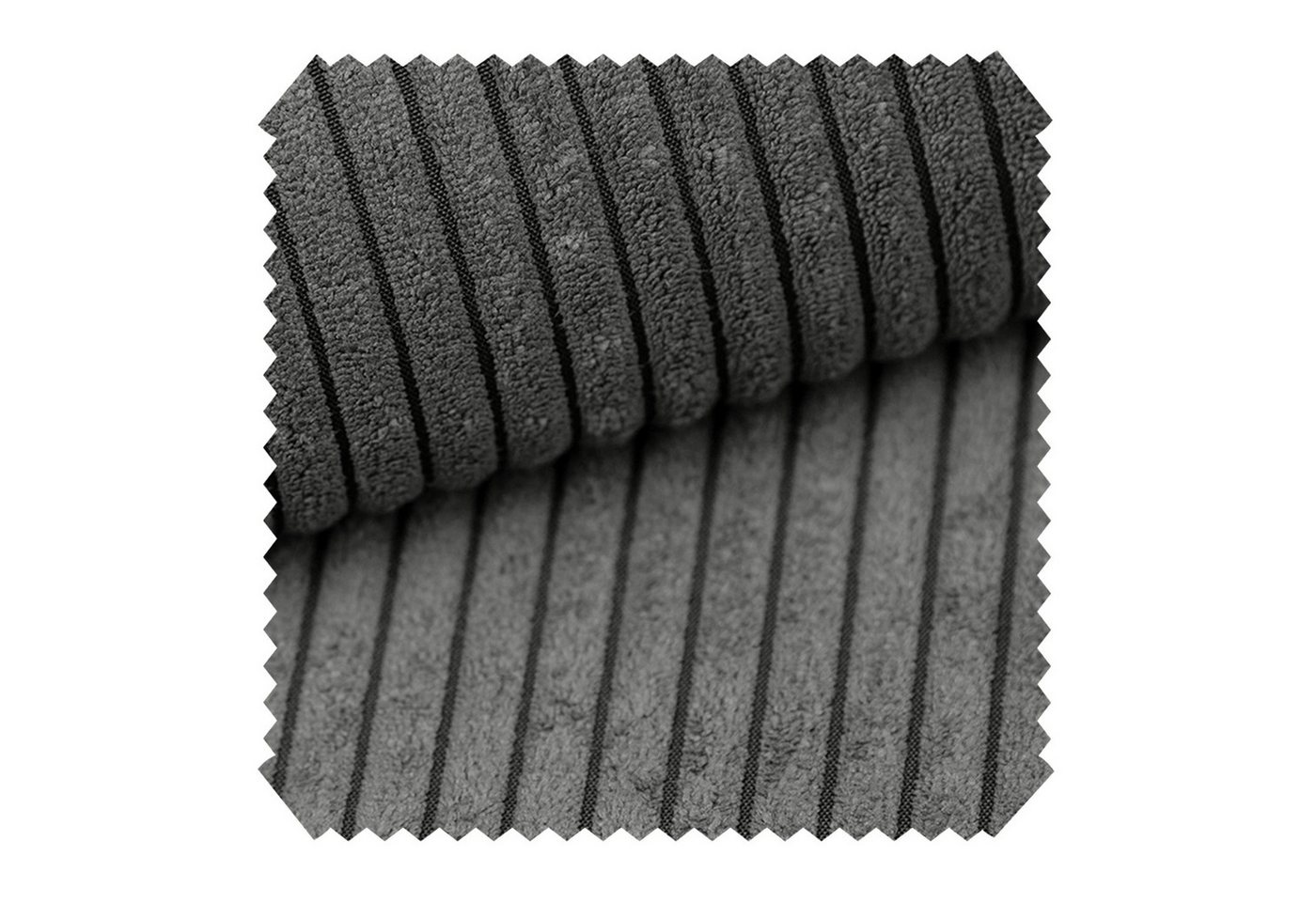 novely® Stoff PORTO - Polsterstoff in Breitcord-Optik - Ultraweicher Möbelstoff, Samtige Haptik, Reißfest, Fusselfrei, Robust, Meterware, 1lfm