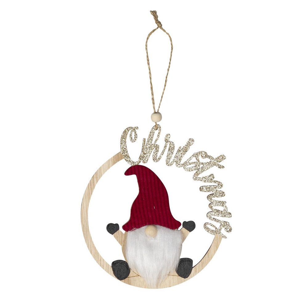 MICA Adventskranz Dekohänger Kreis Christmas - ca. 14 x 0,5 x 15 cm