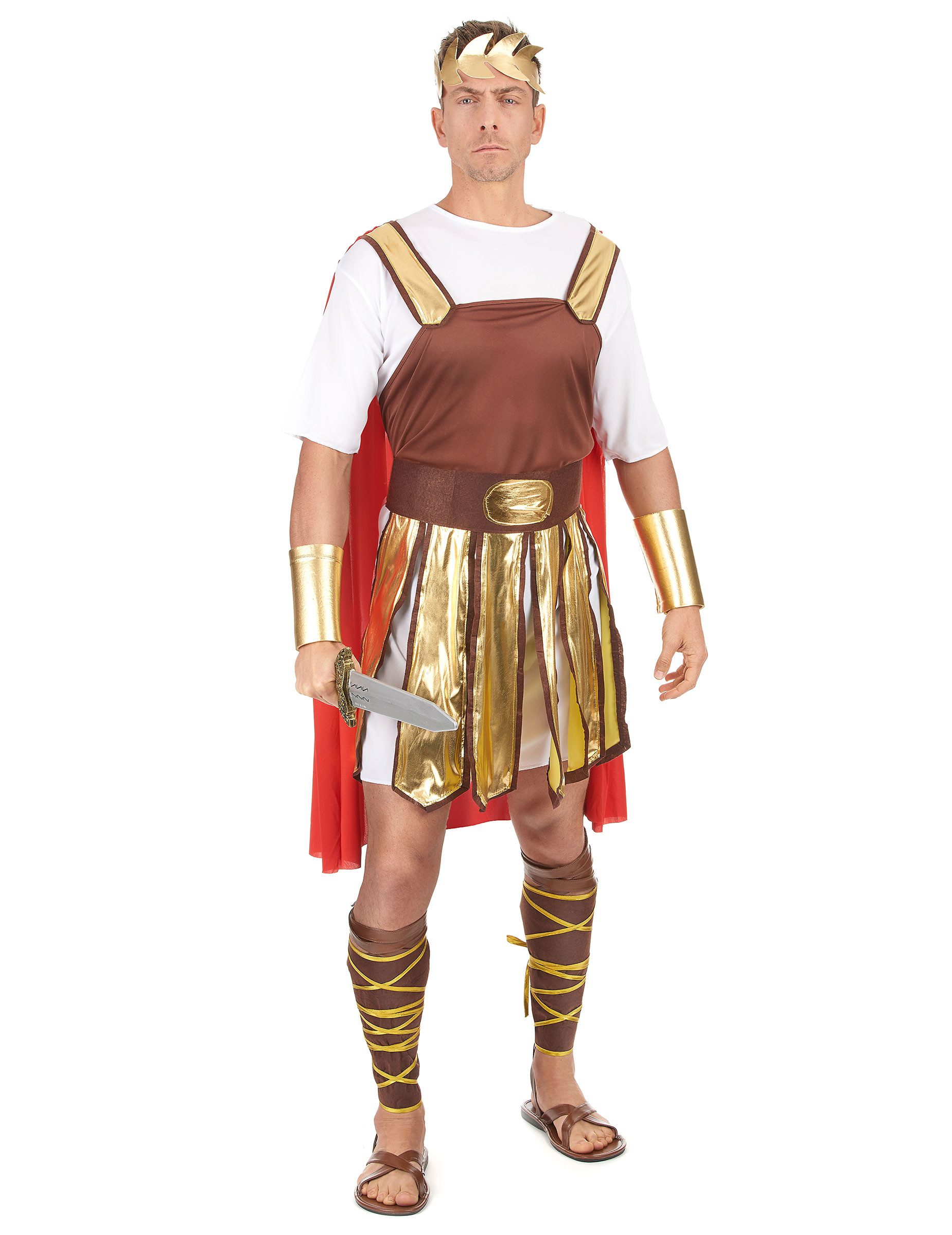 Kostüm Römischer Legionär Kostüm braun-weiss-gold